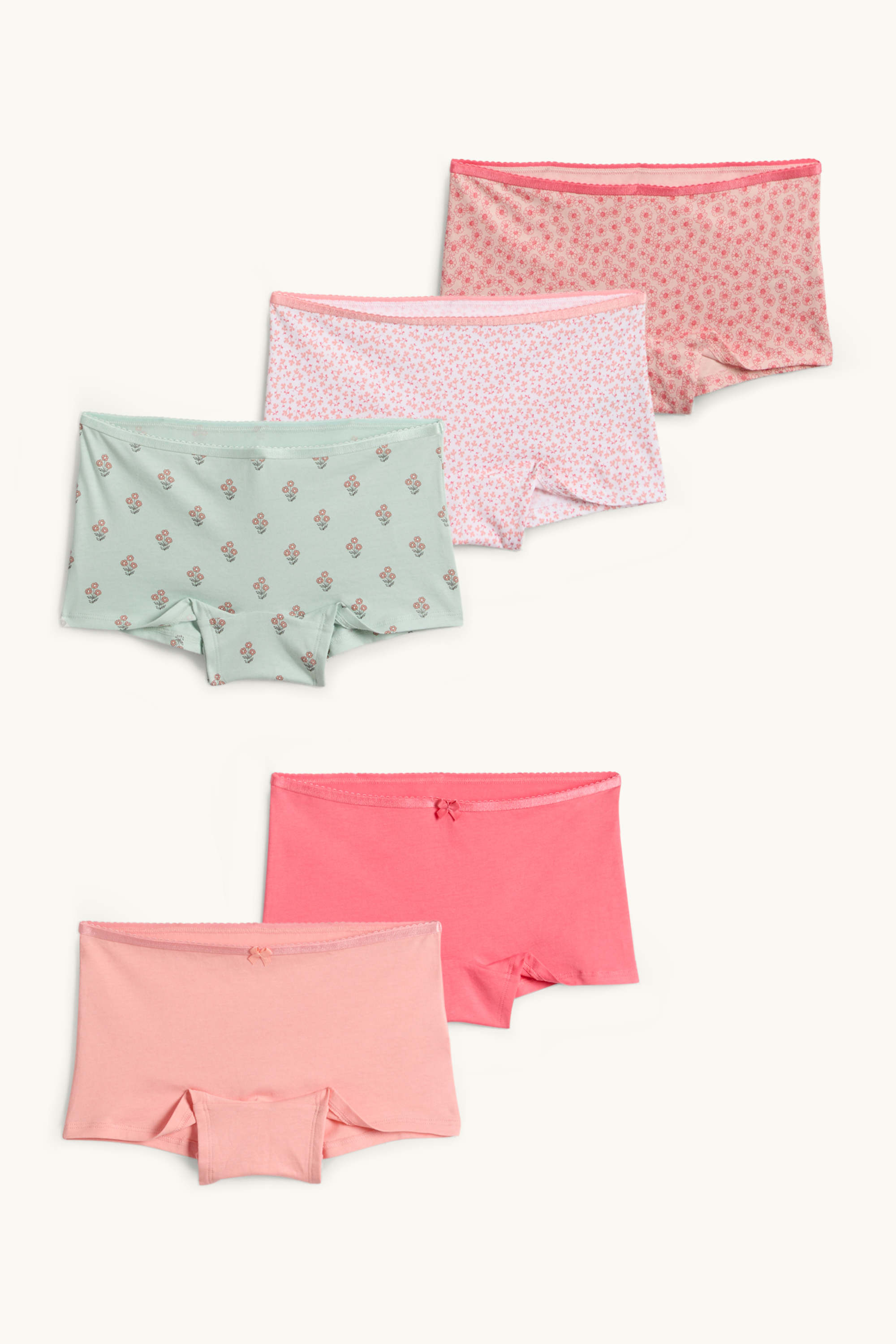 Multipack of 5 - floral - shorts rose