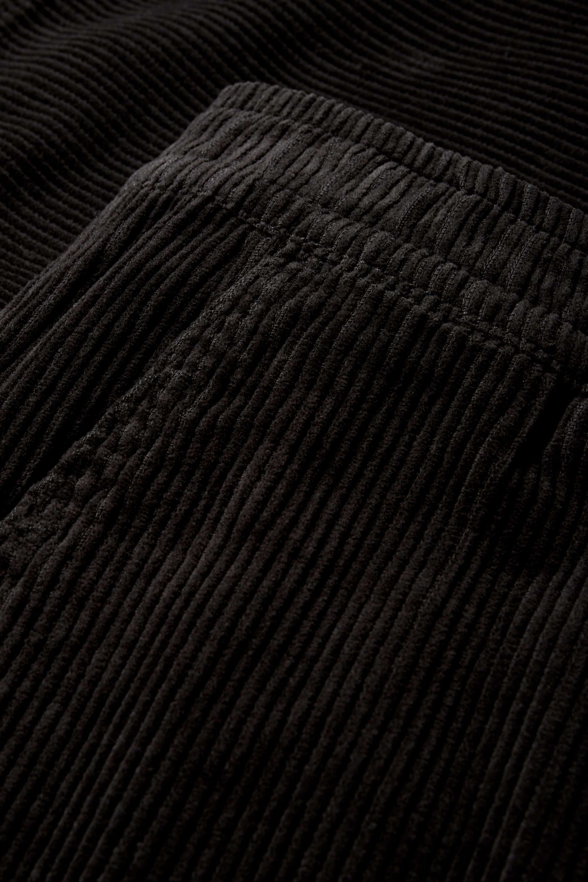 Corduroy trousers - relaxed fit black