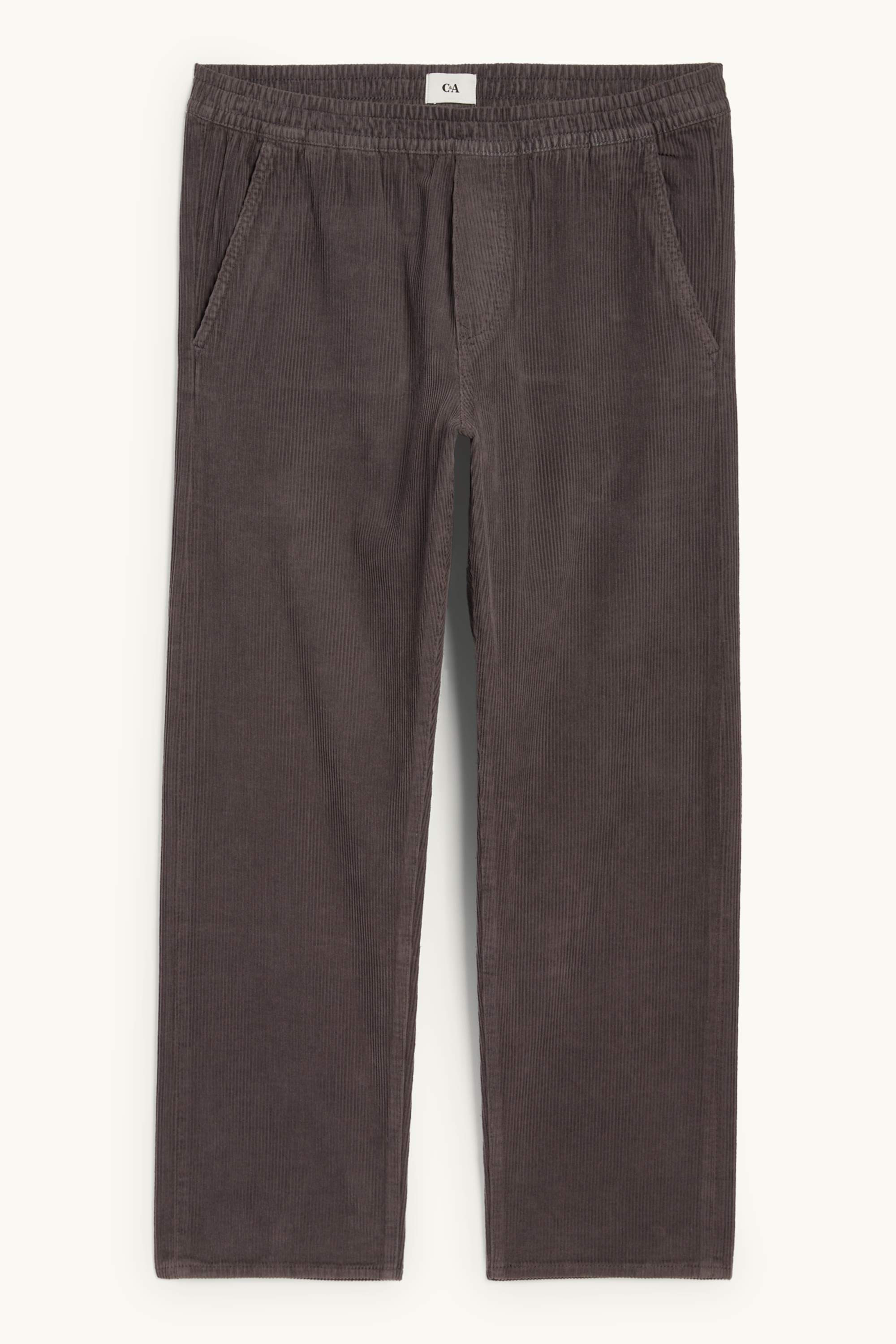 Corduroy trousers - relaxed fit gray