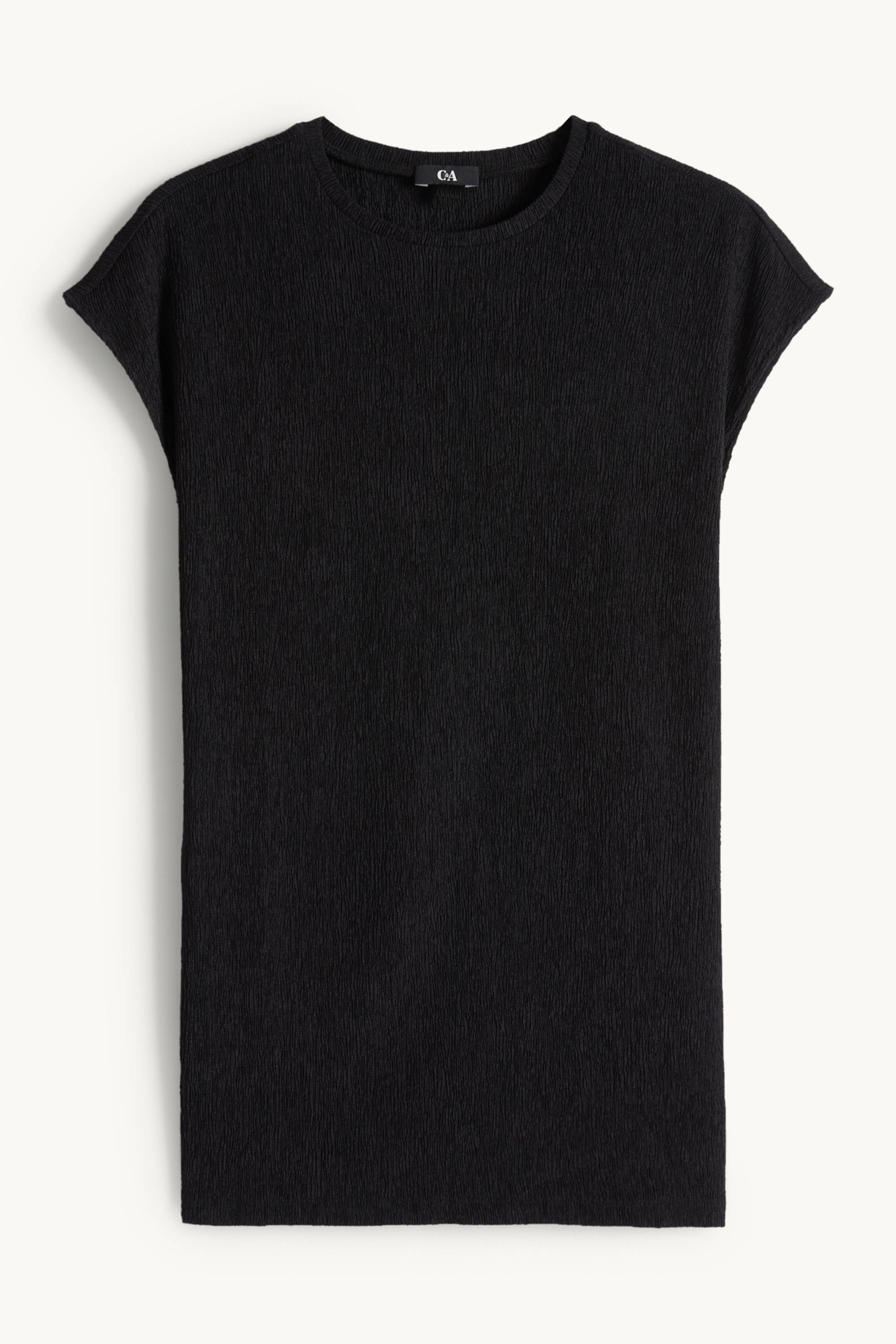 T-shirt - slim fit - textured black