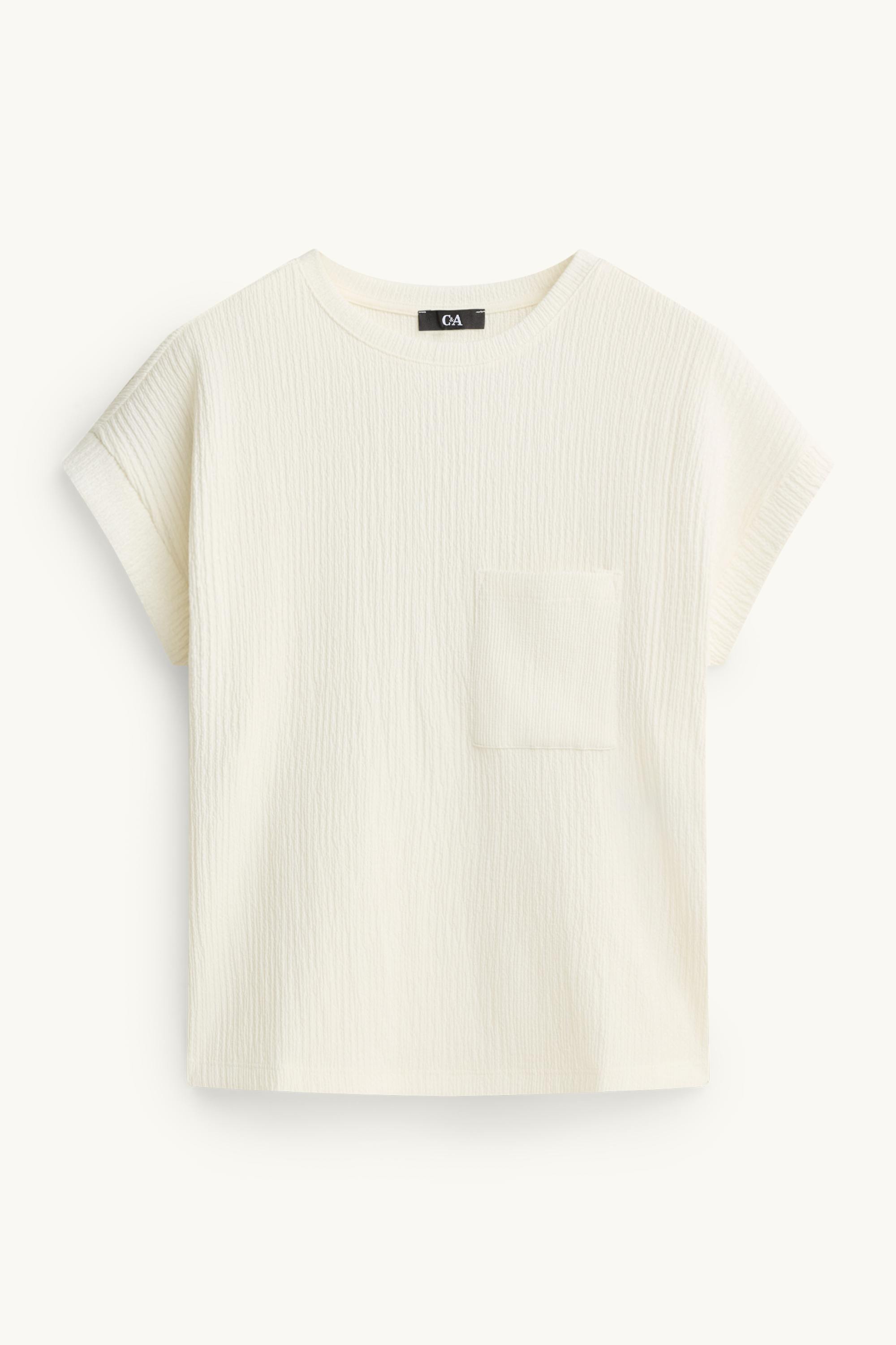 T-shirt - relaxed fit - textured white