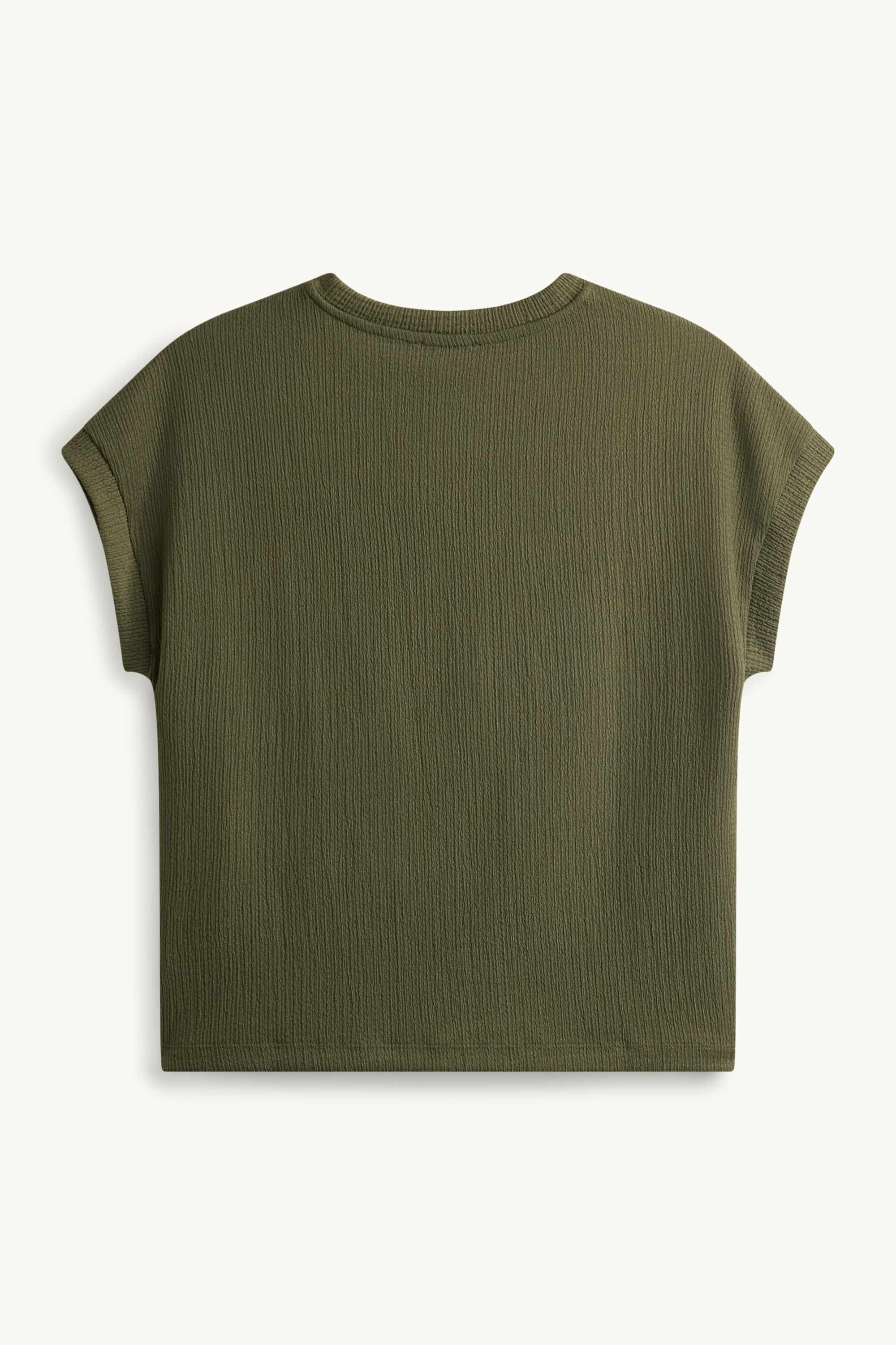 T-shirt - relaxed fit - textured khaki
