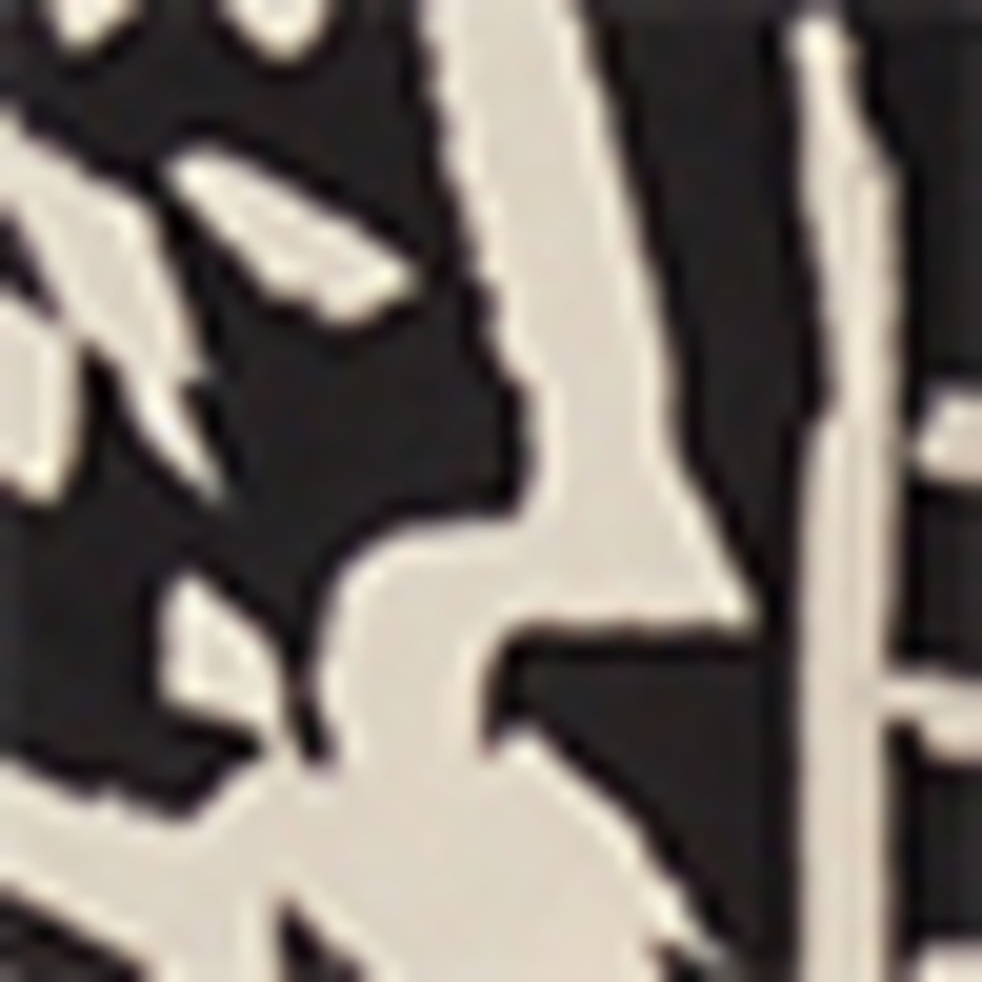 Blouse - patterned black / beige