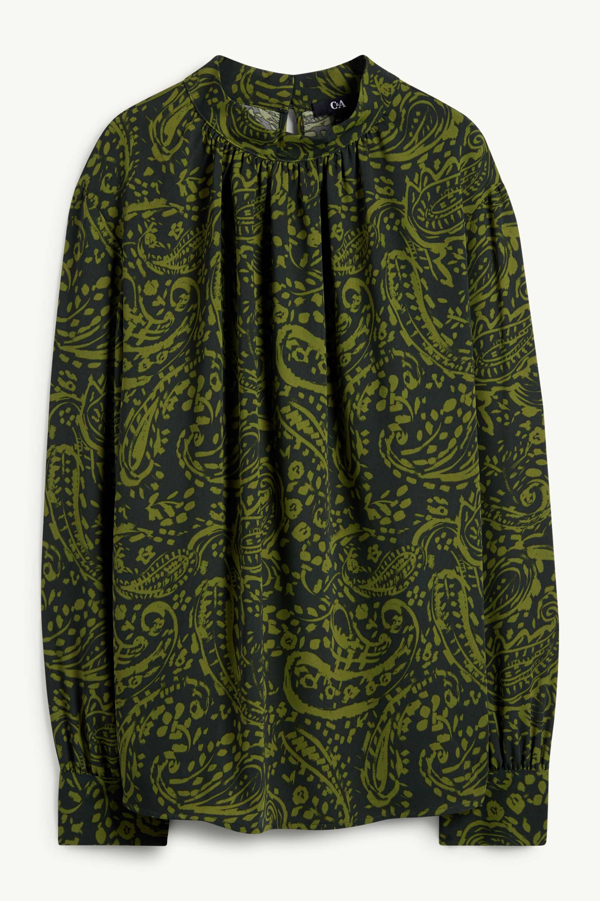 Blouse - patterned dark green