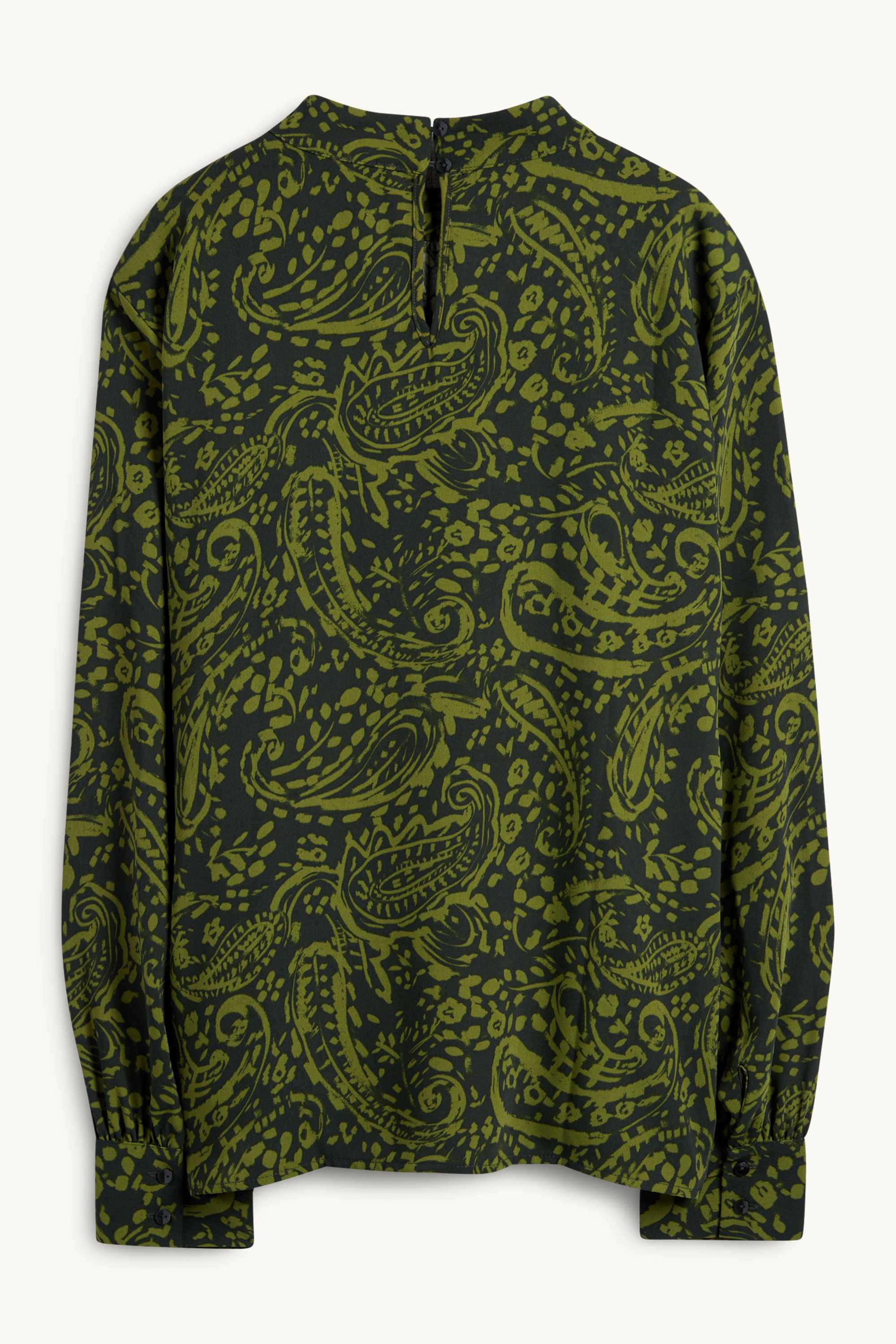 Blouse - patterned dark green