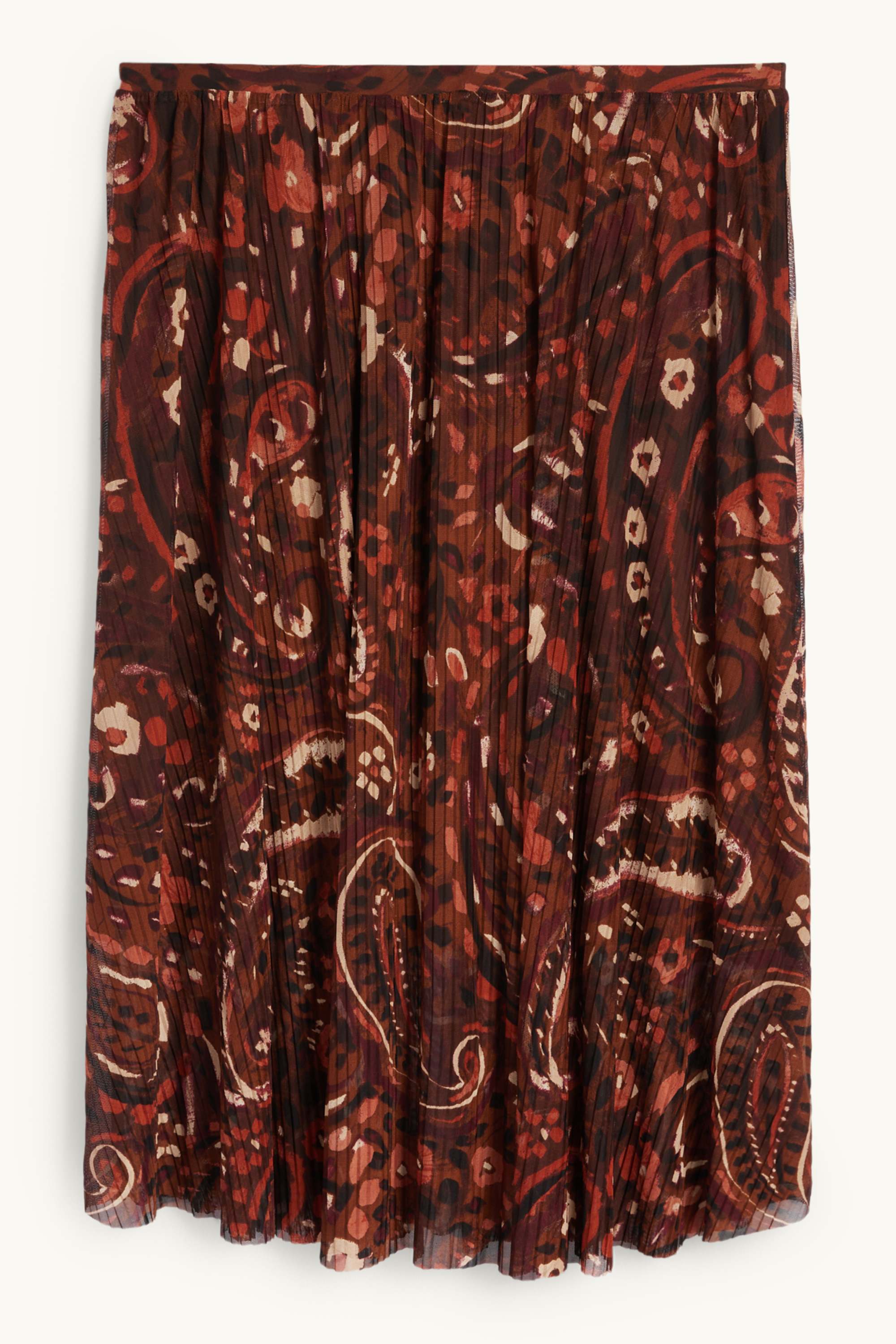 Mesh skirt - patterned brown
