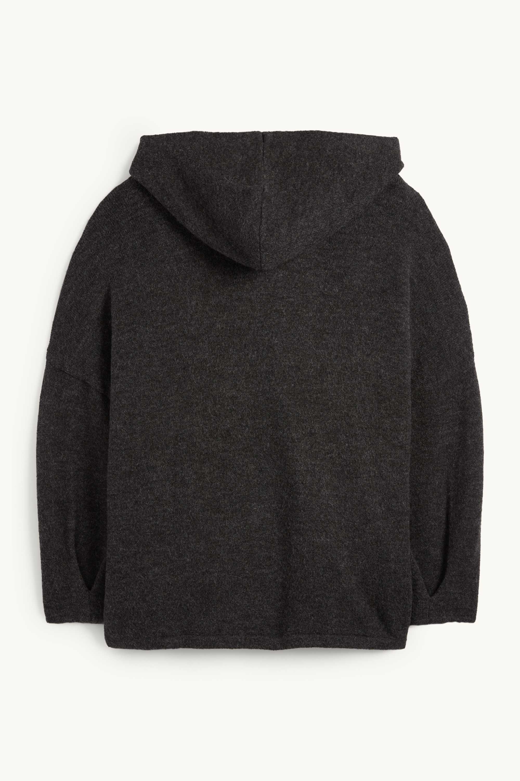 Cardigan with hood dark gray