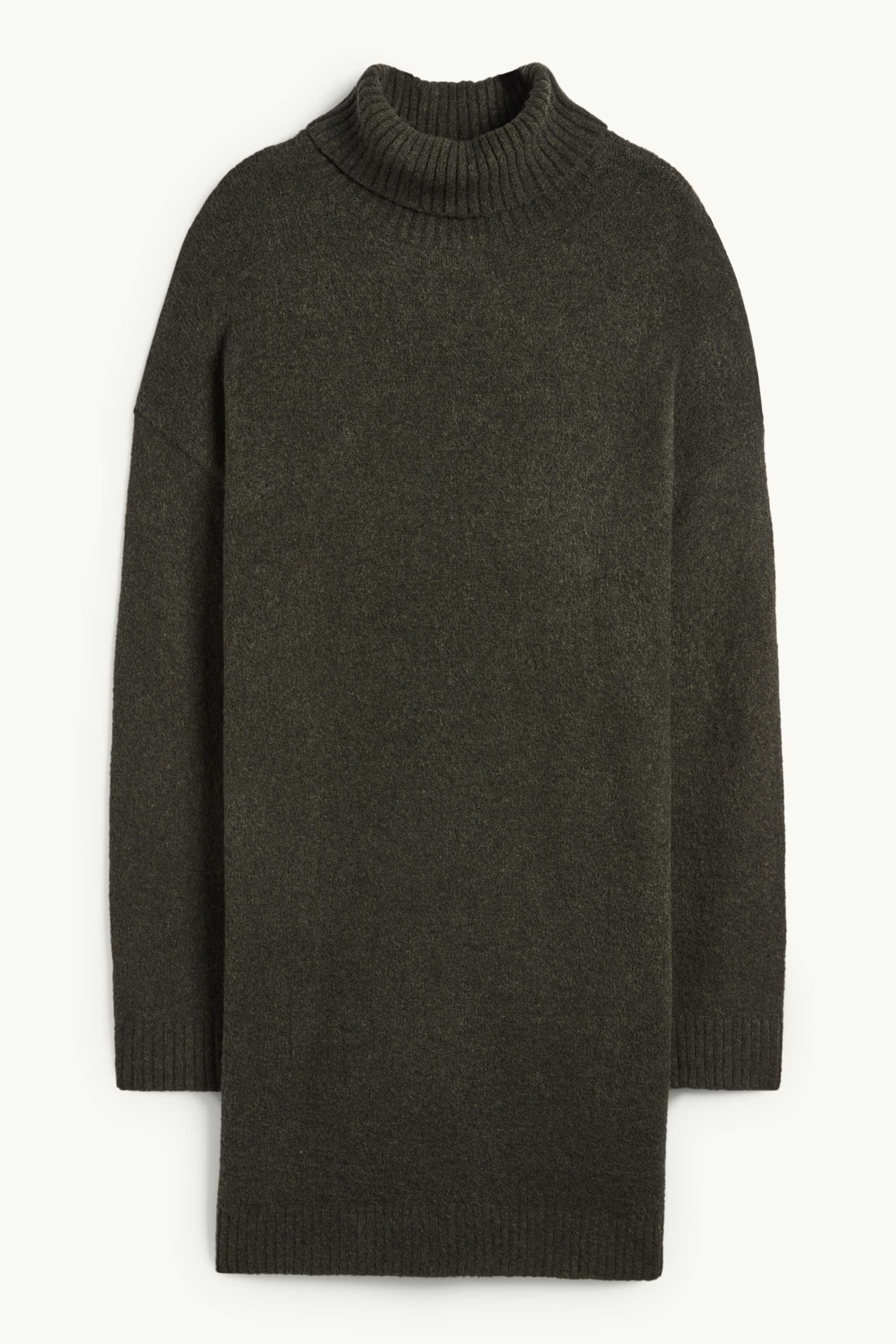 Knitted dress dark green