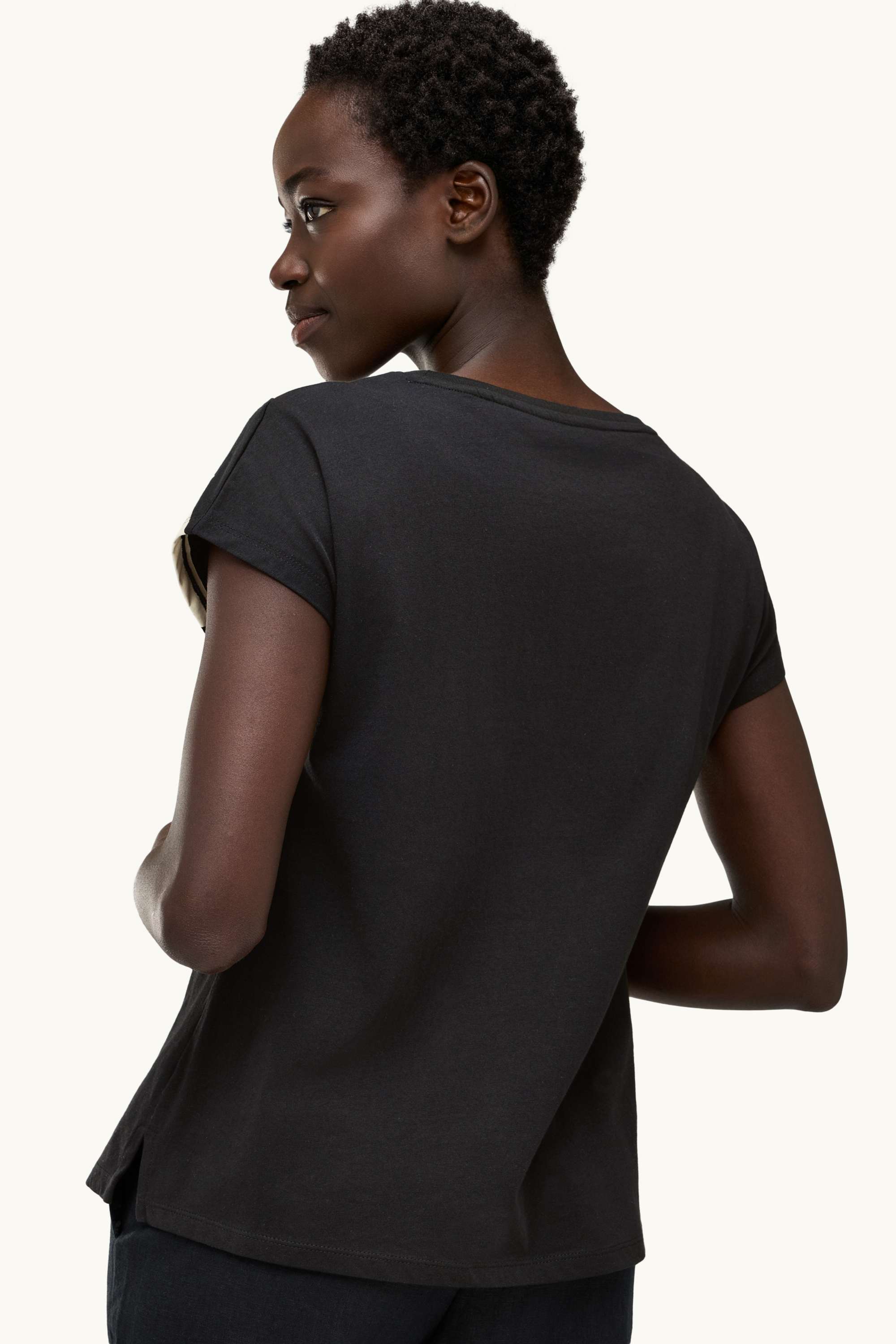 T-shirt - regular fit - floral black / white (1)