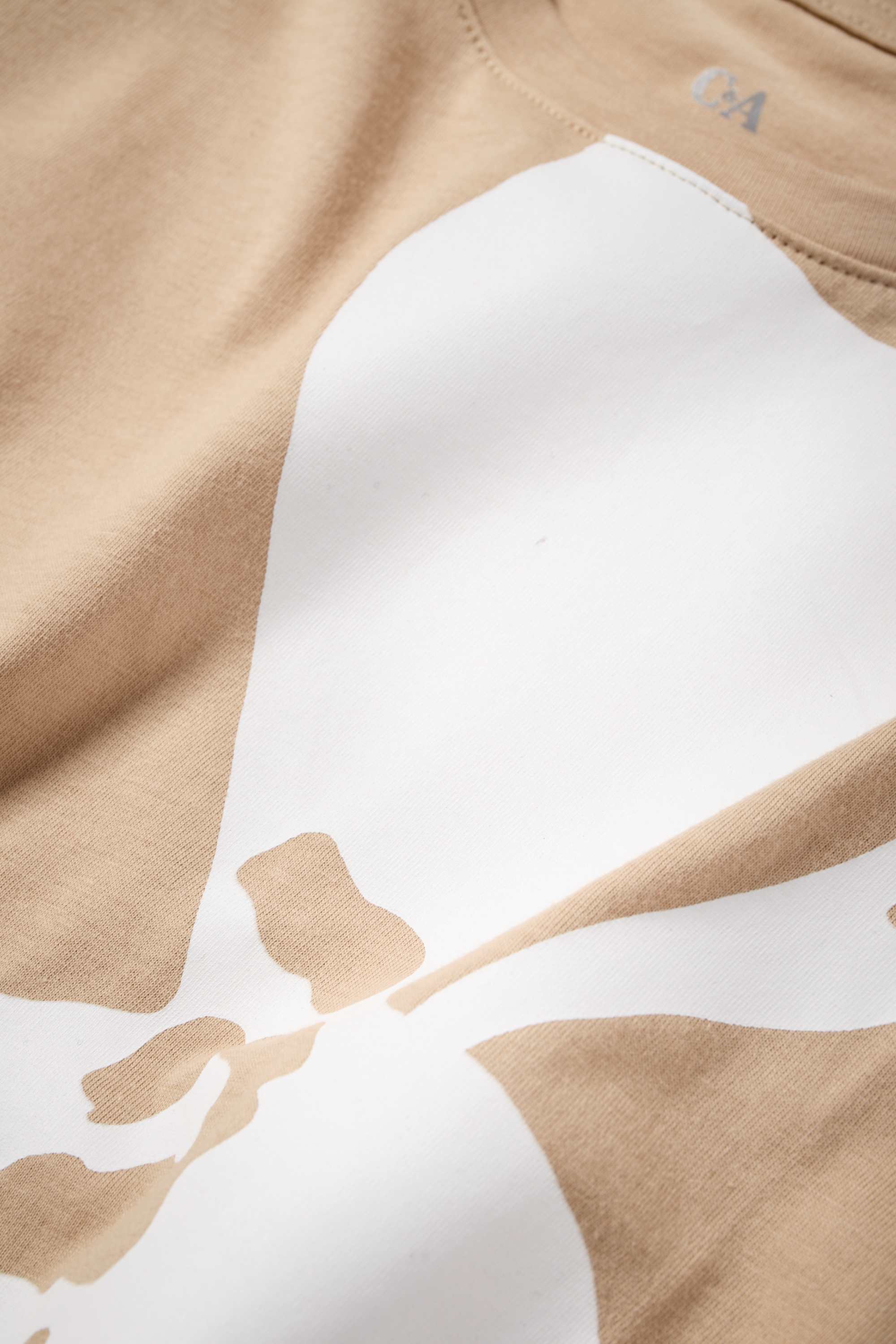 T-shirt - regular fit - floral white / beige