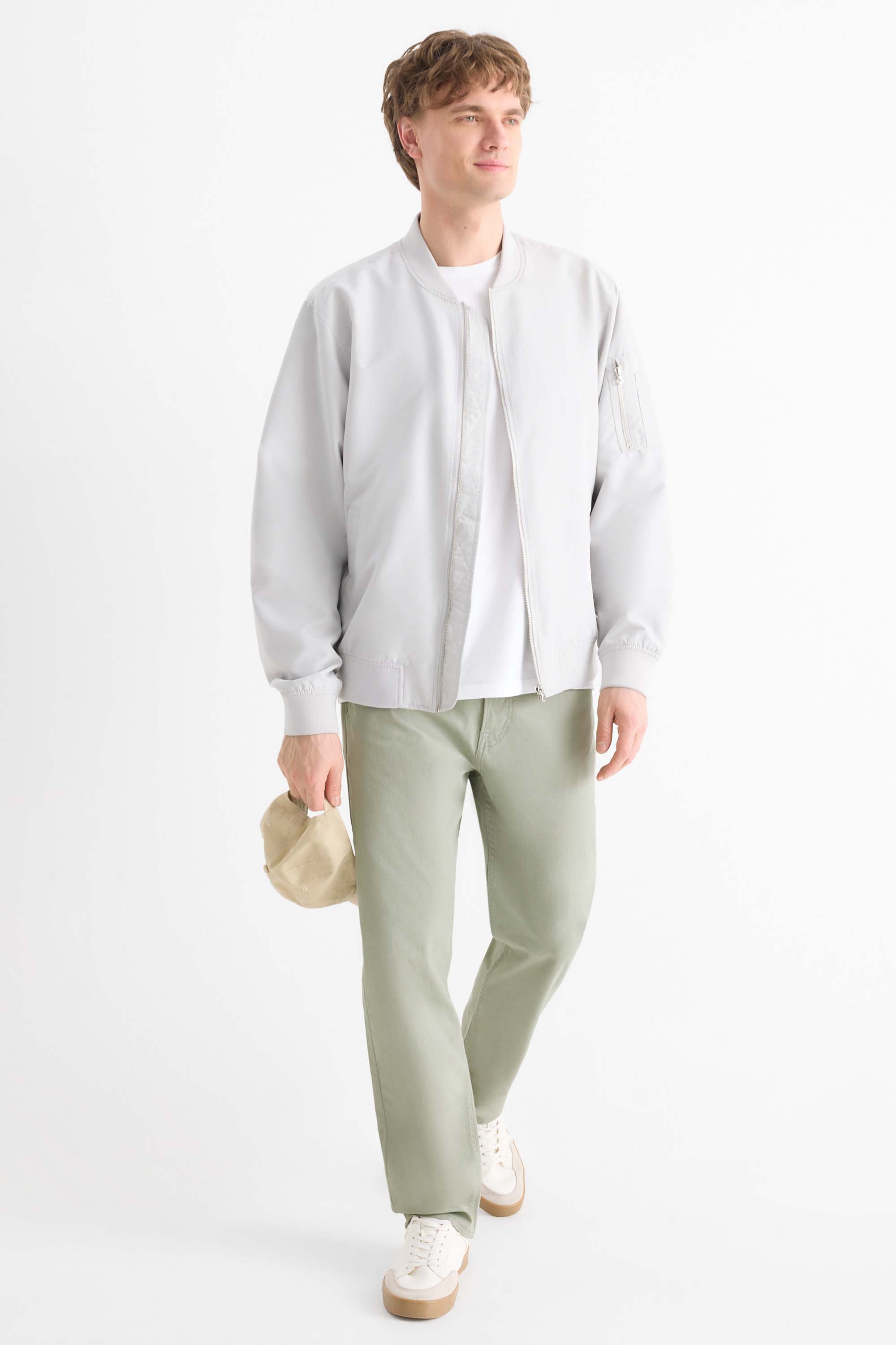 Trousers - regular fit light green