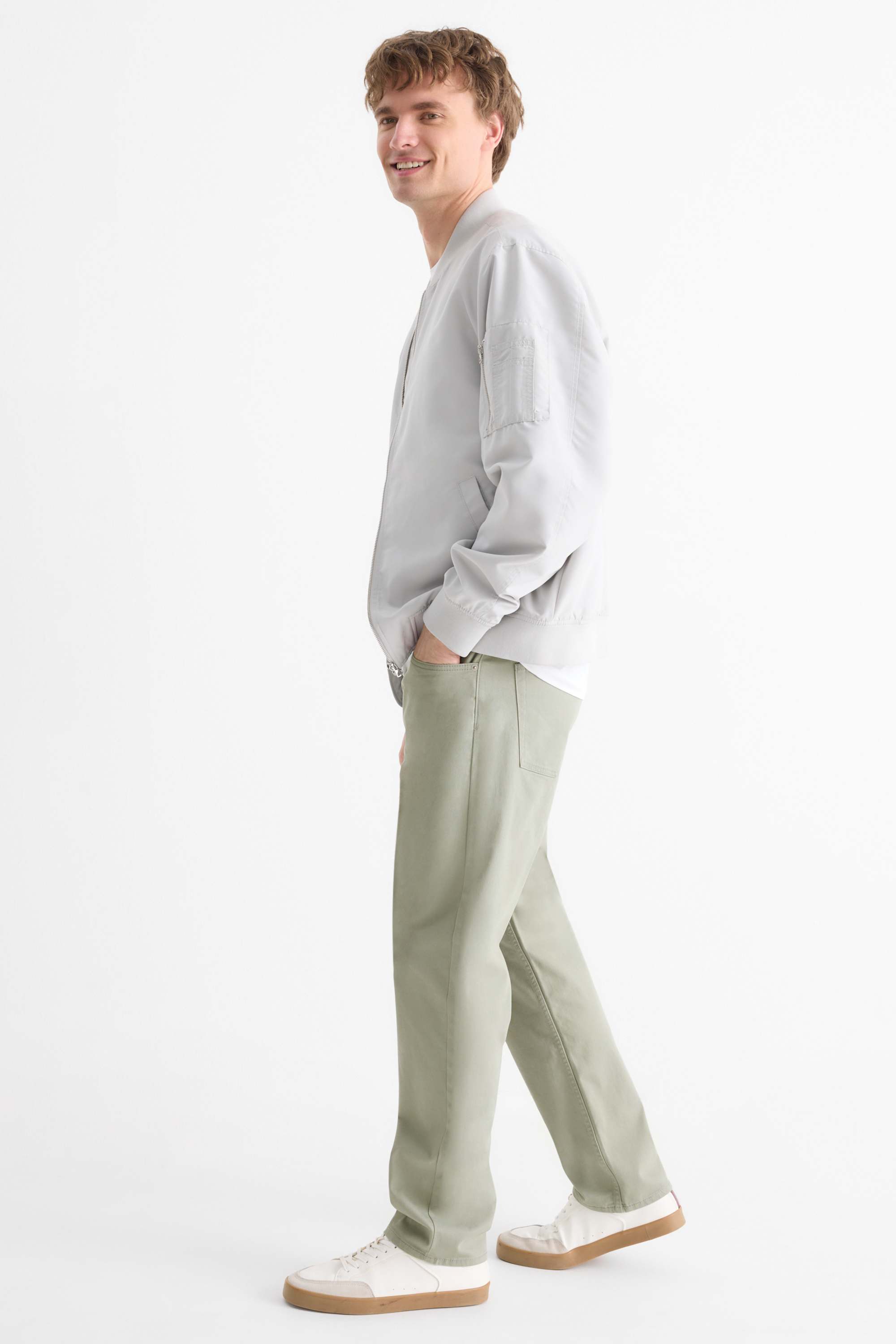 Trousers - regular fit light green