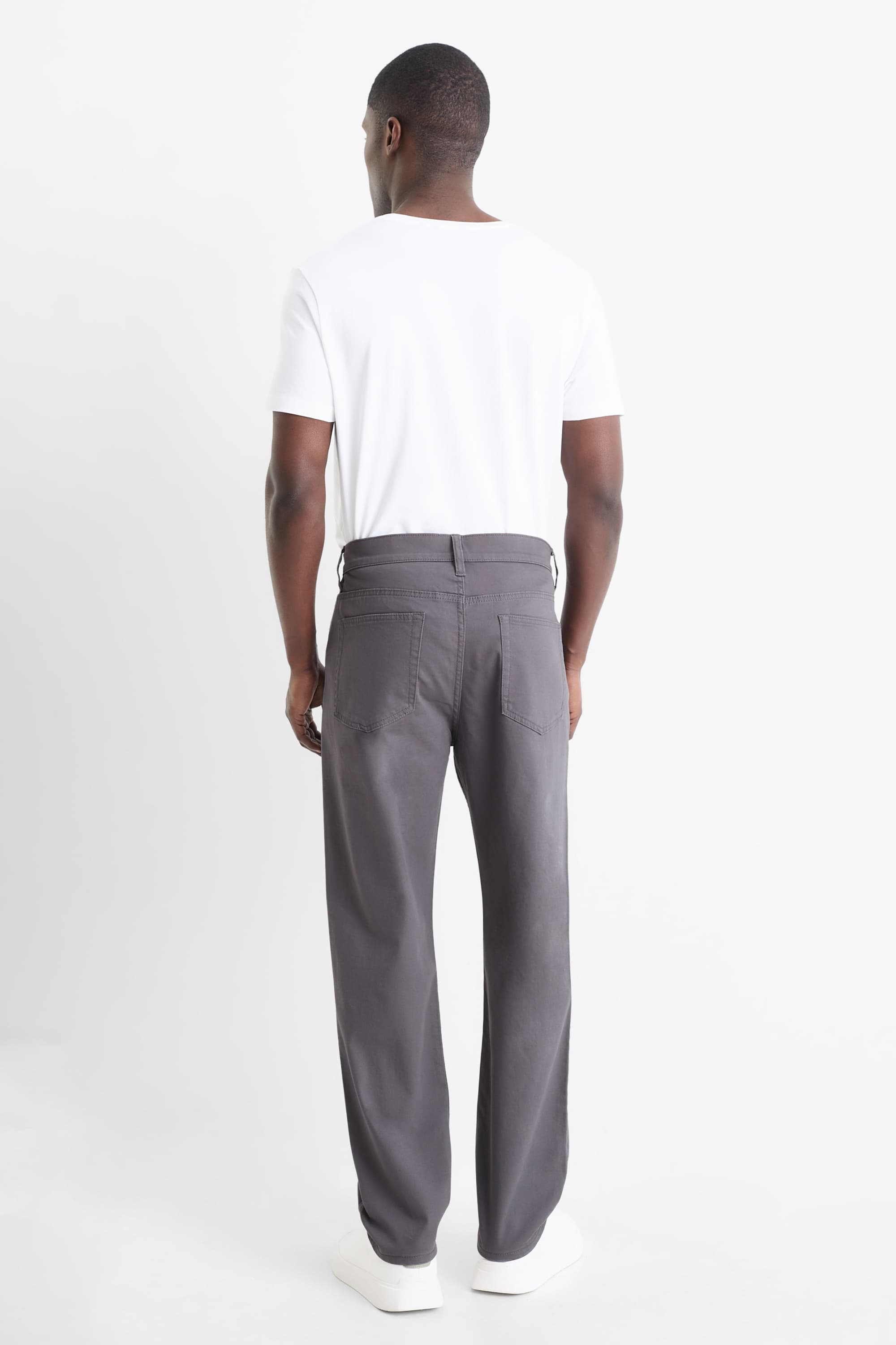 Trousers - regular fit dark gray