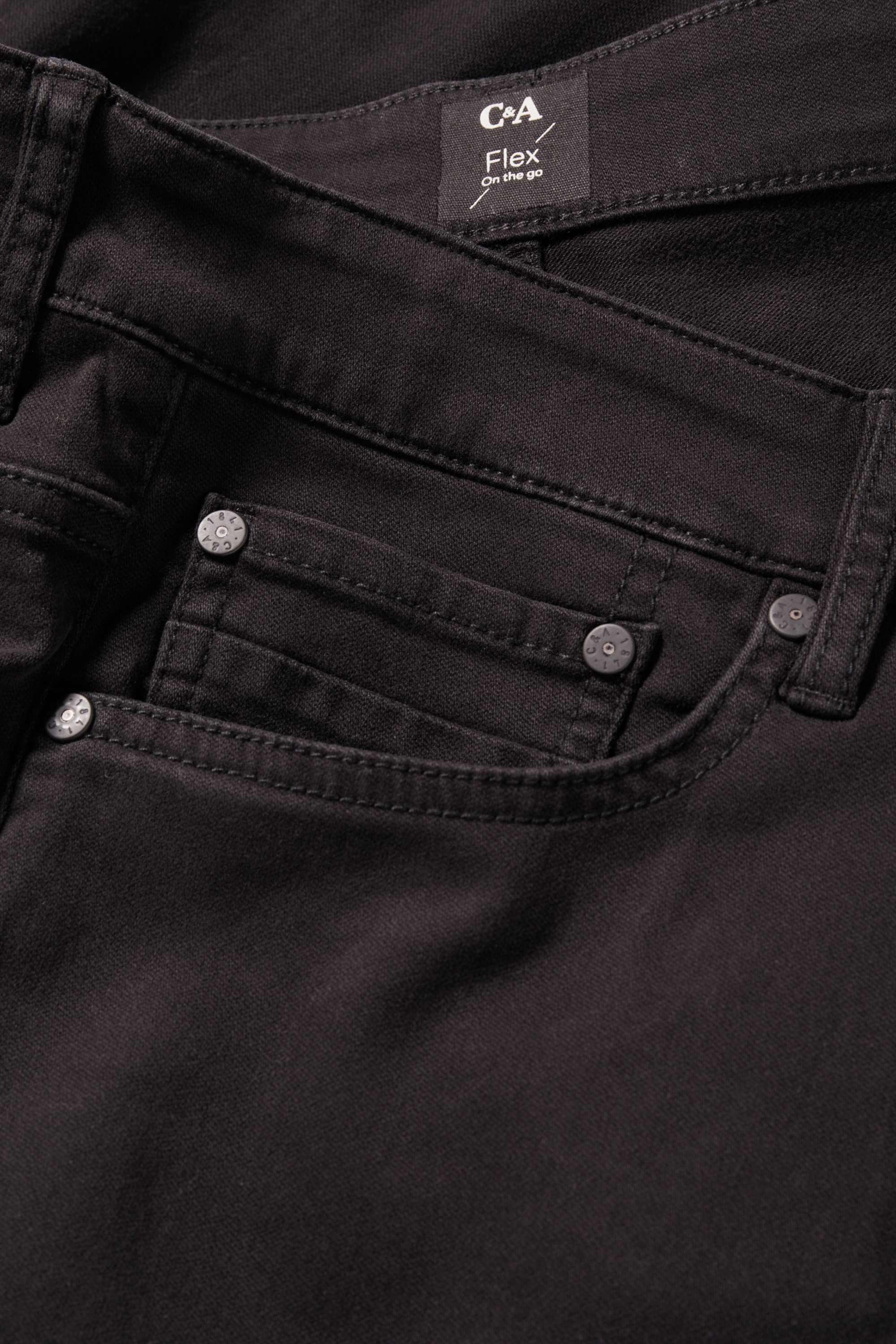 Trousers - slim fit - LYCRA® black