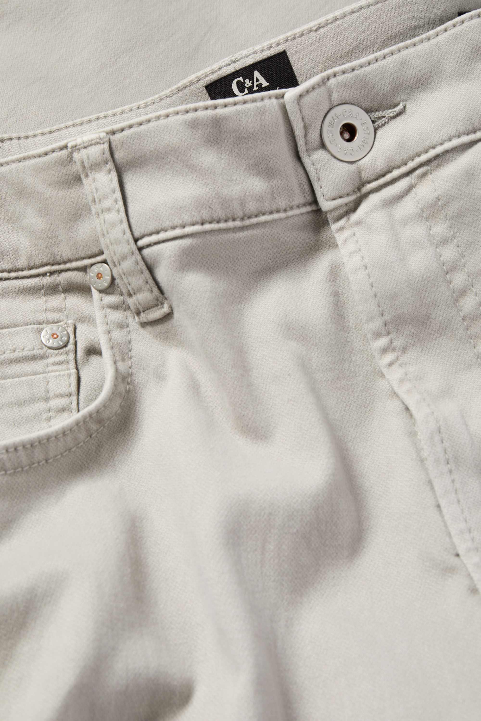 Trousers - slim fit - LYCRA® light gray