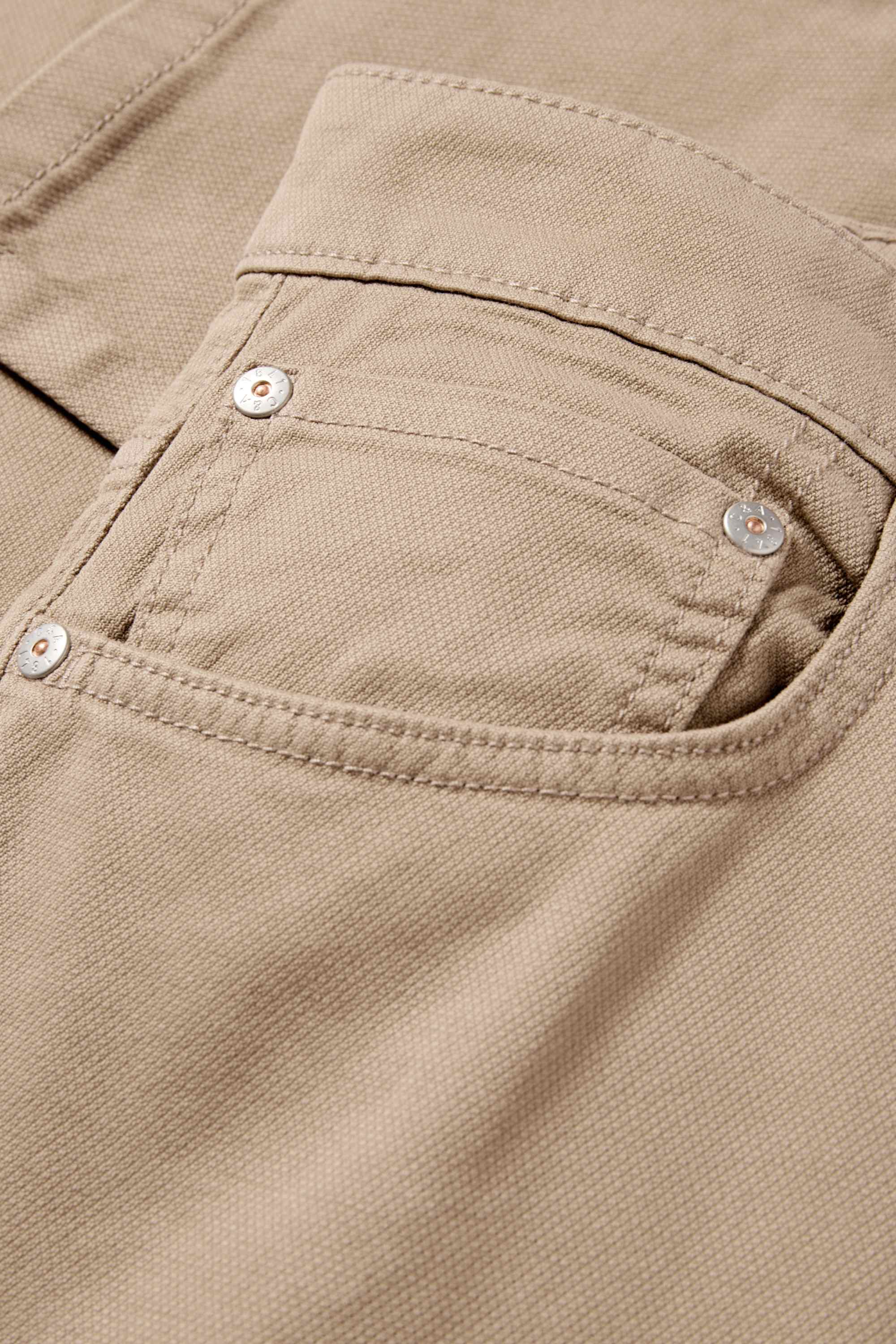 Trousers - slim fit - textured taupe