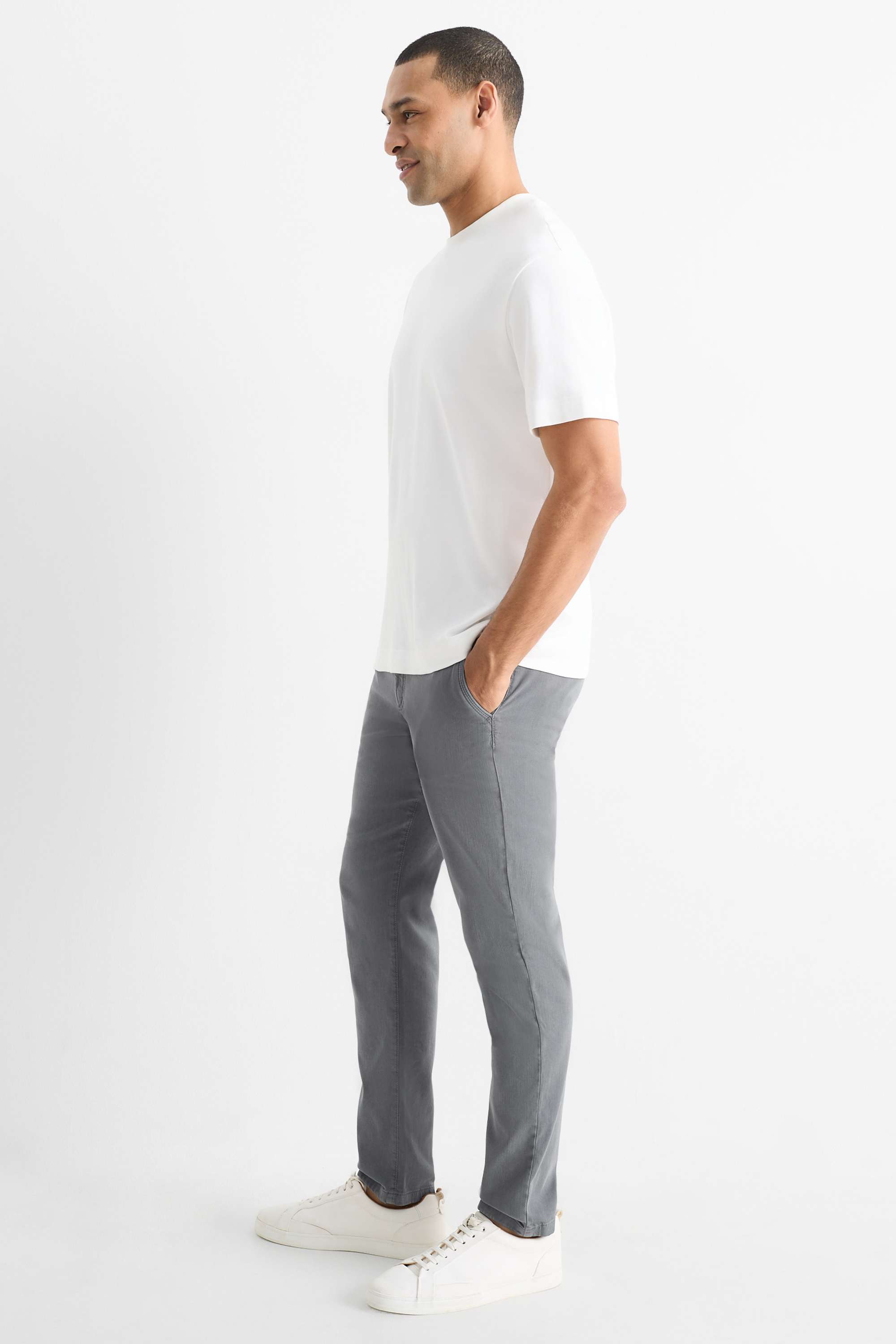 Chinos - slim fit gray