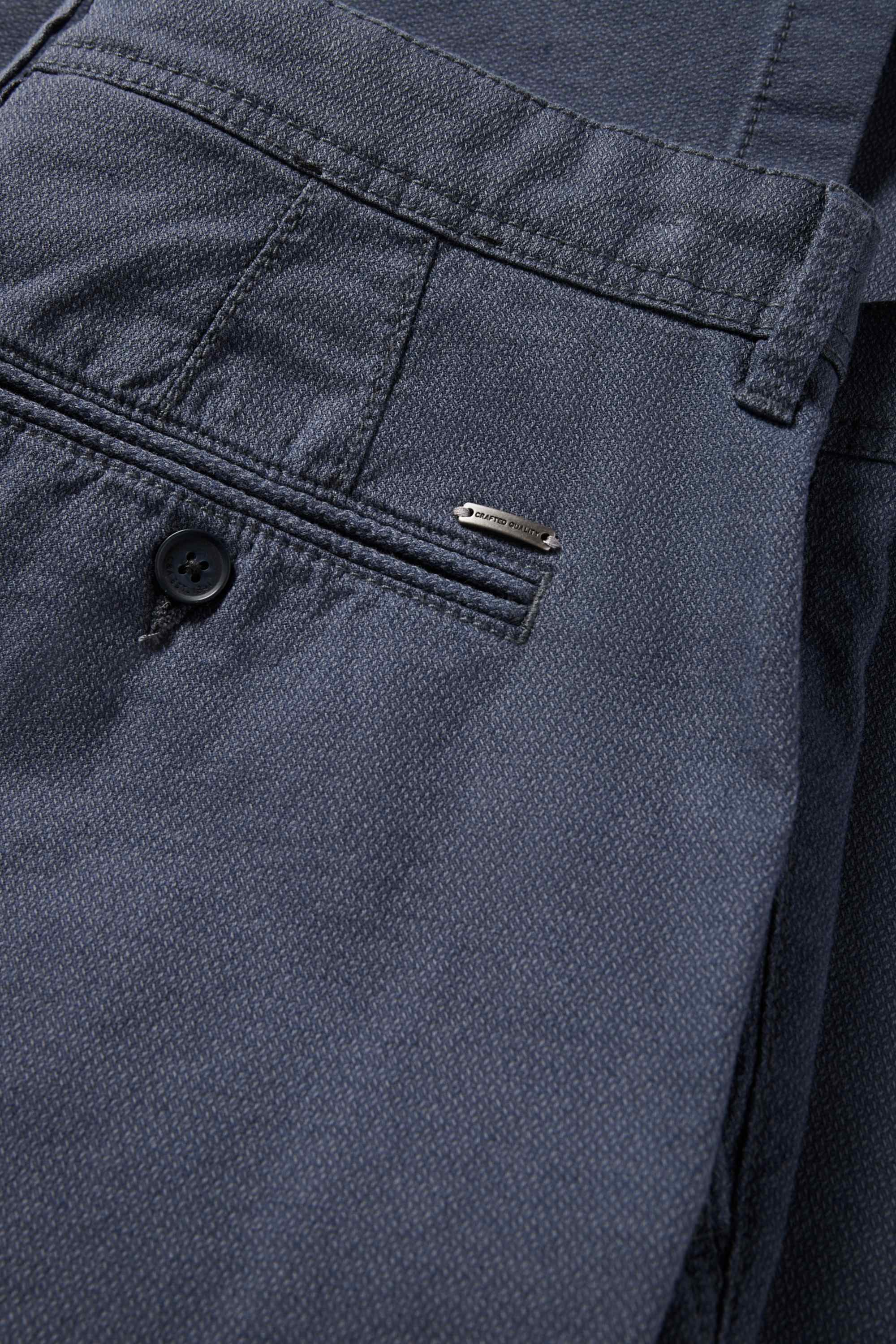 Chinos - slim fit - textured dark blue