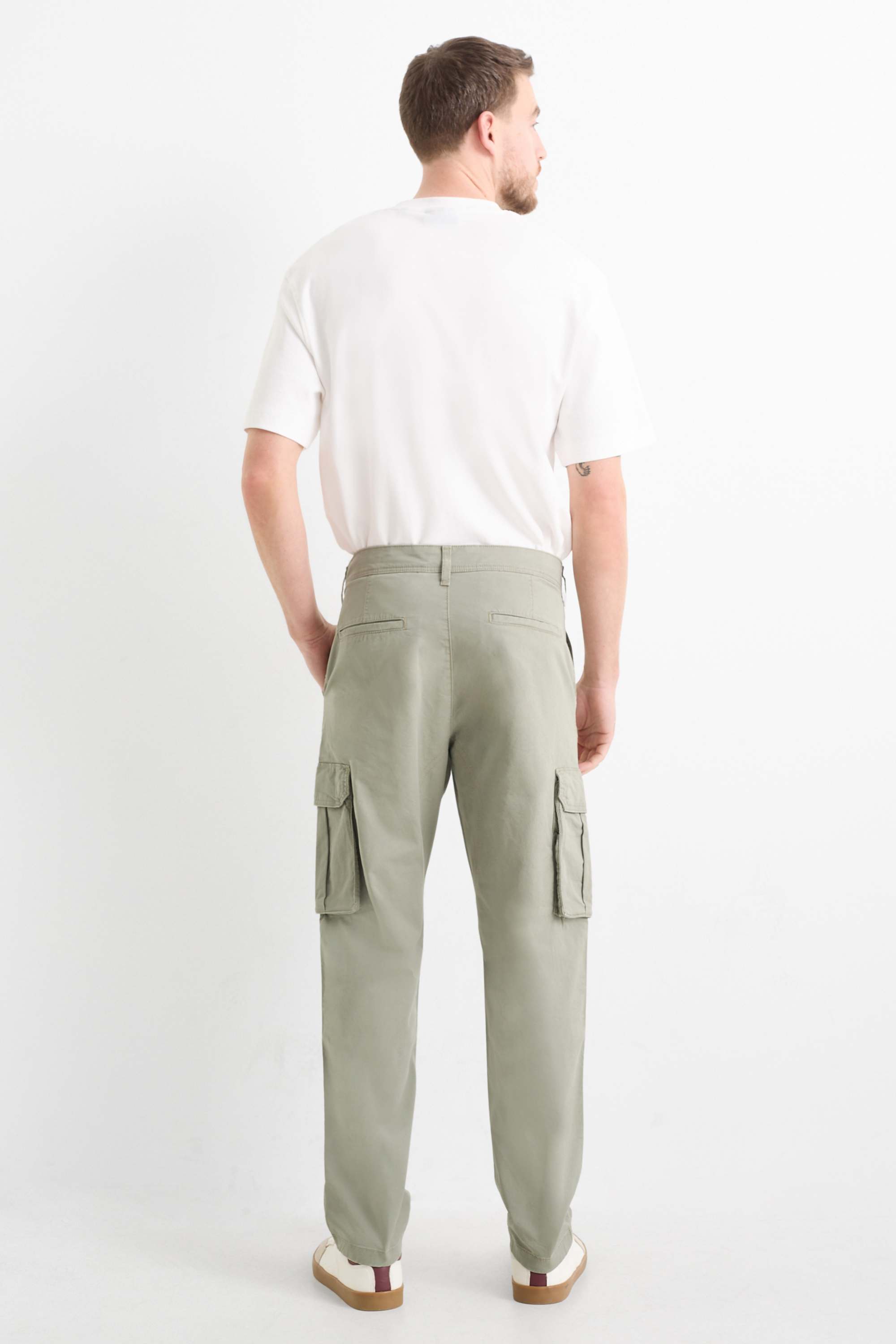Cargo trousers - tapered fit khaki