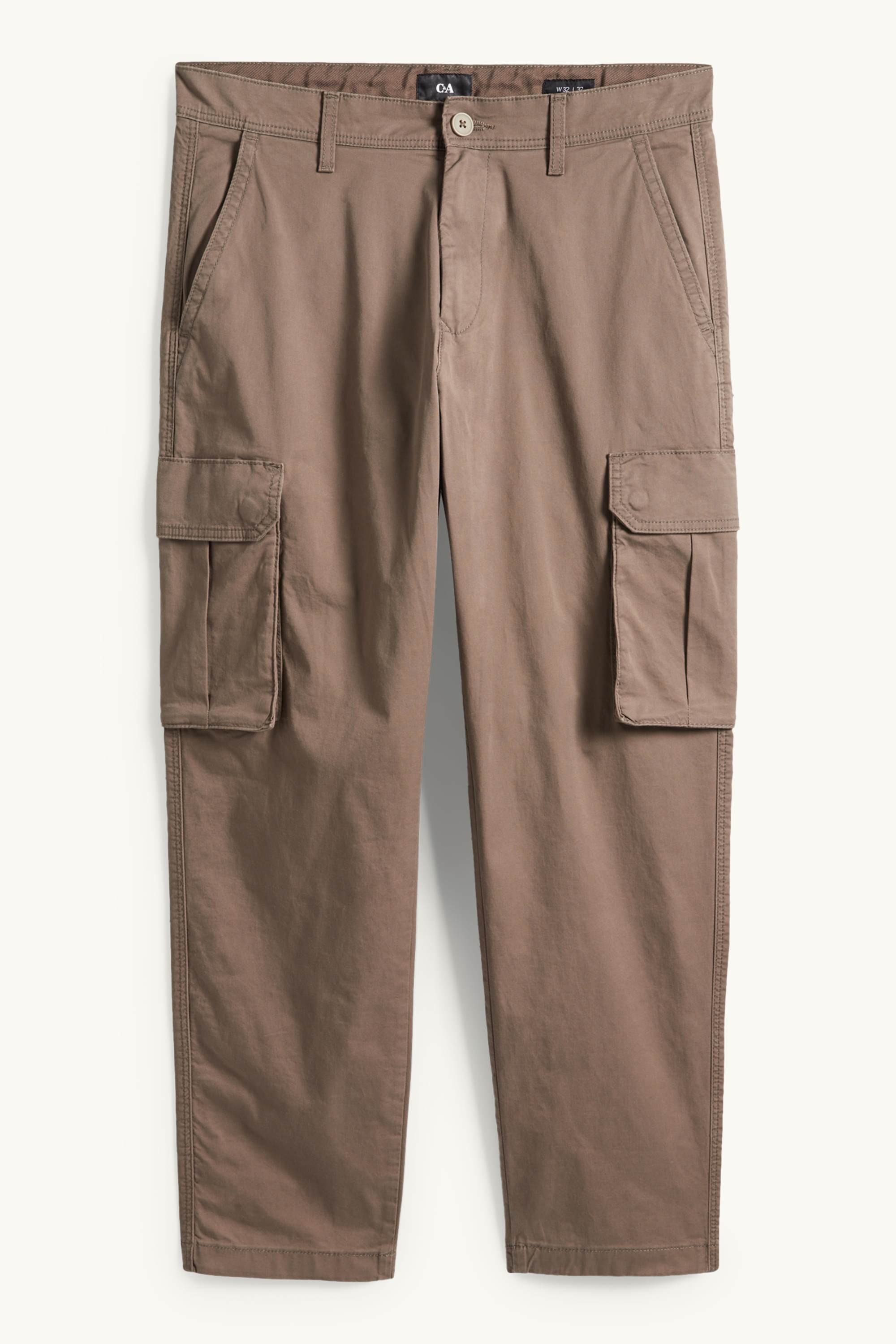 Cargo trousers - tapered fit brown
