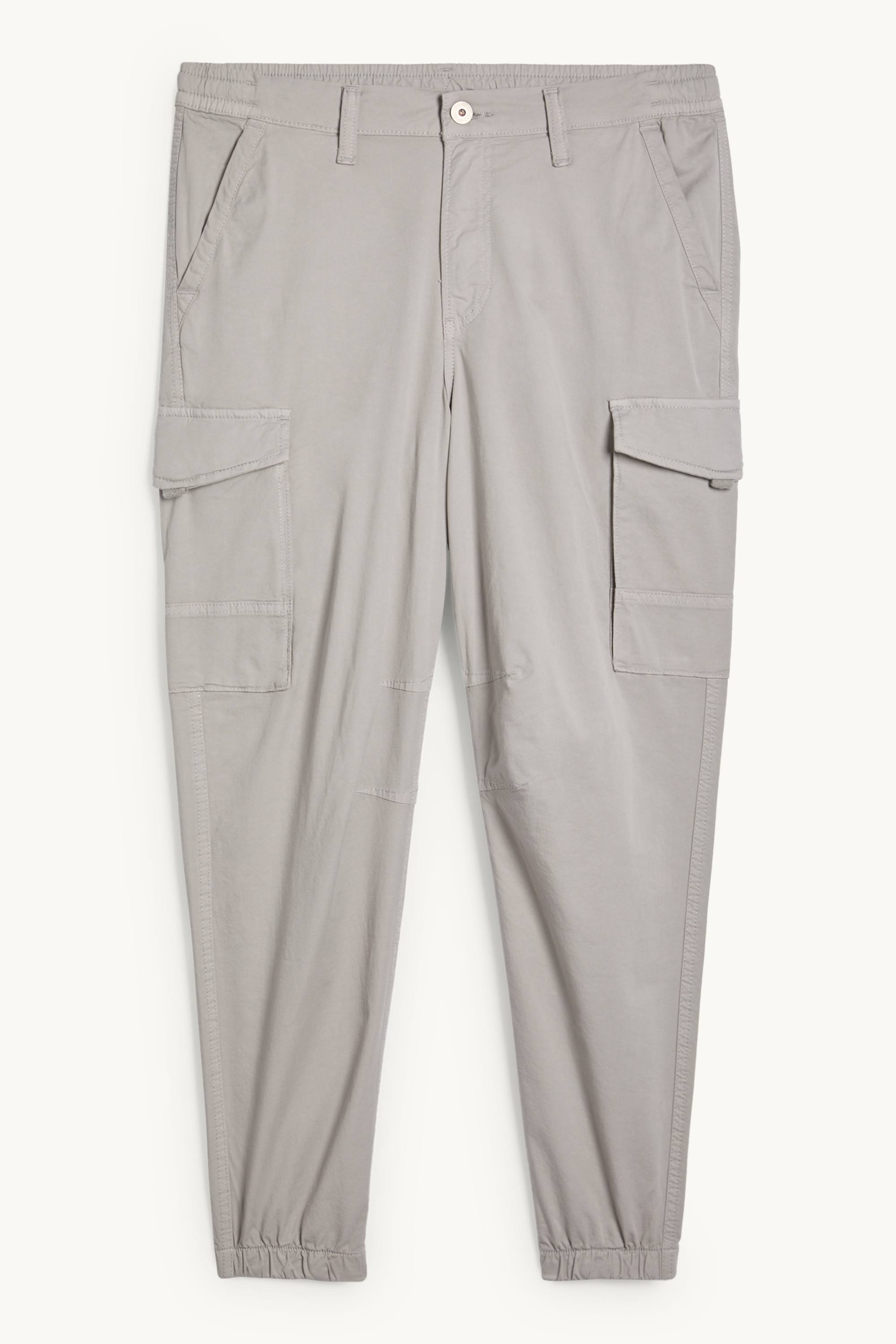 Cargo trousers - relaxed fit light gray