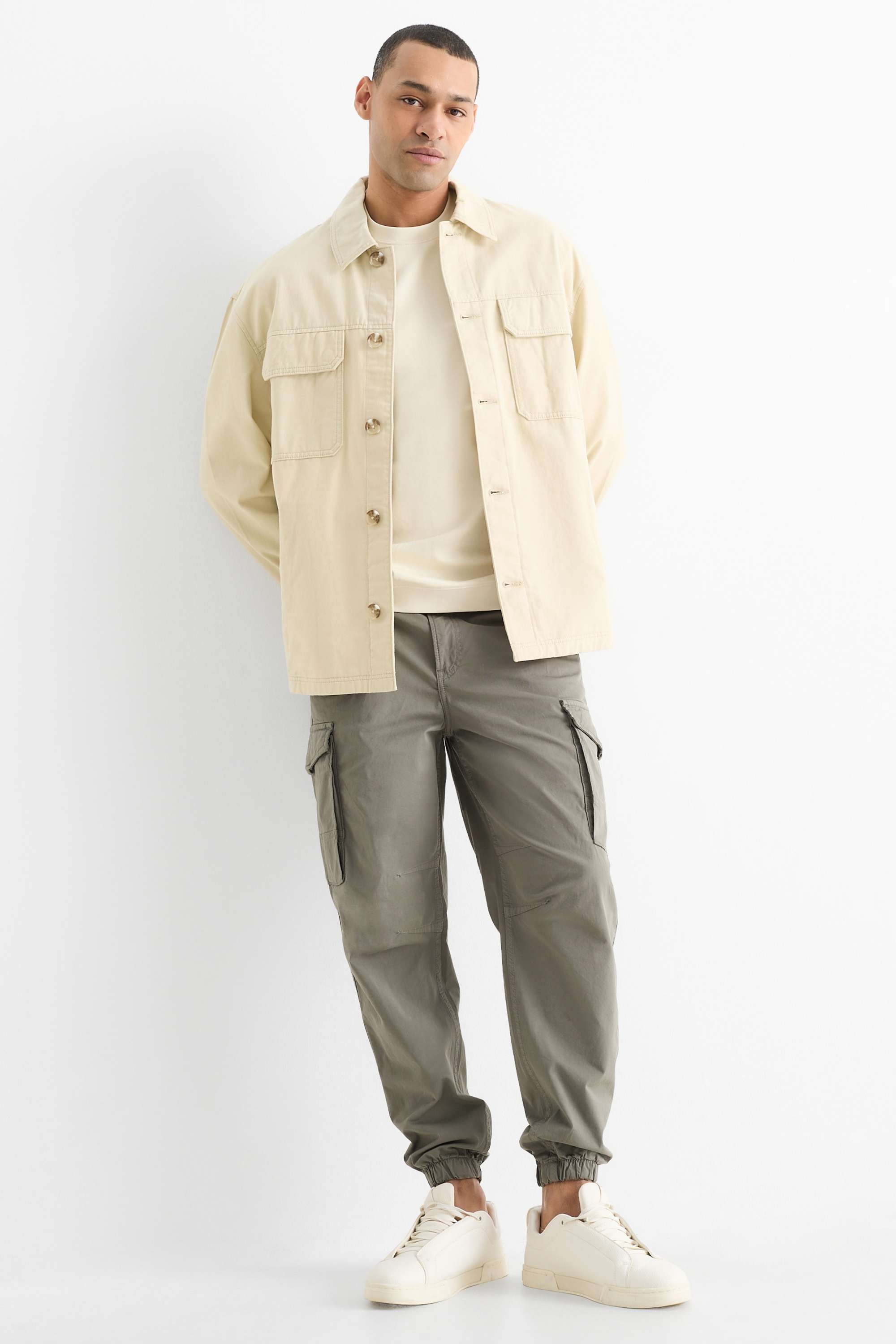 Cargo trousers - relaxed fit khaki