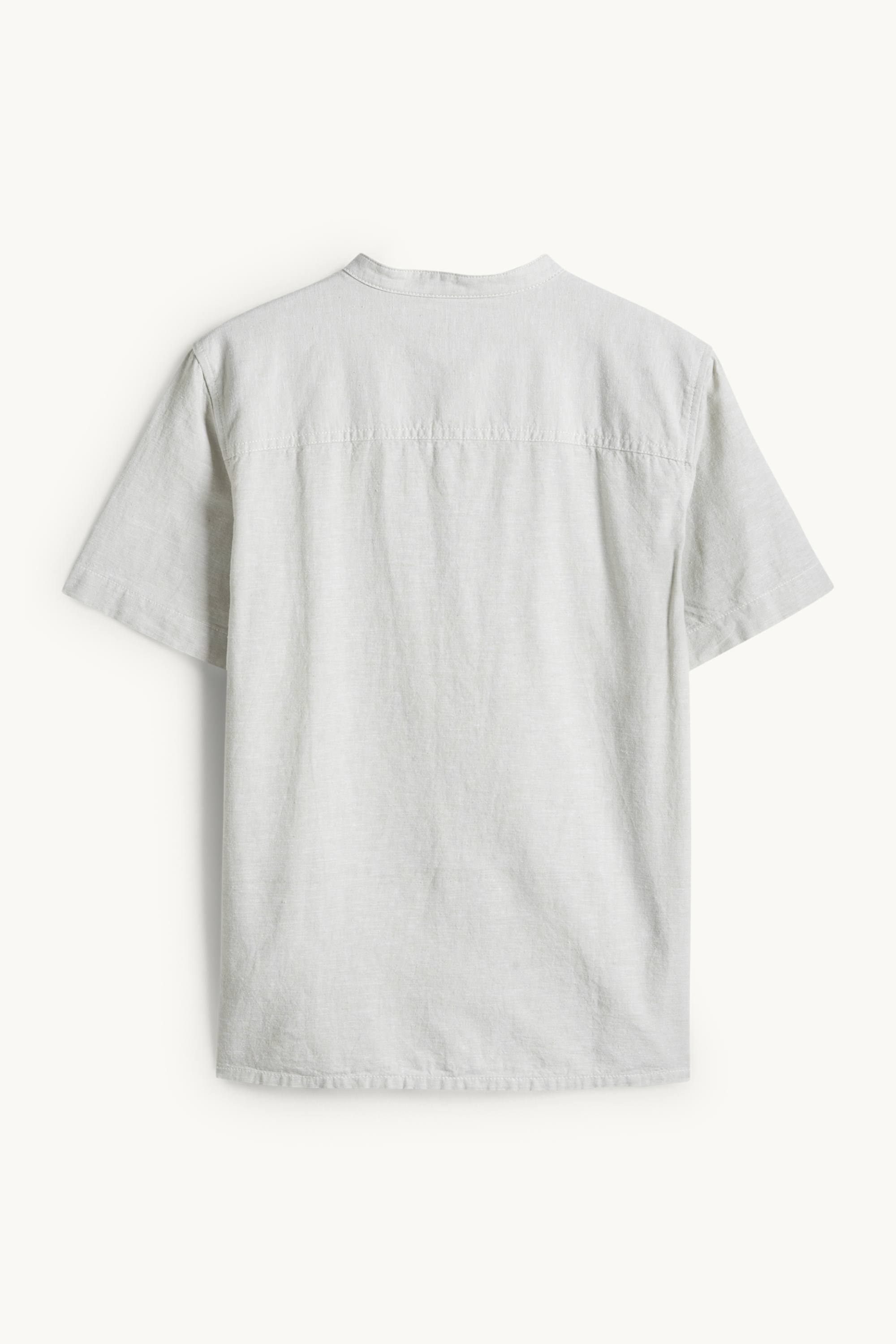 Shirt with linen content light gray