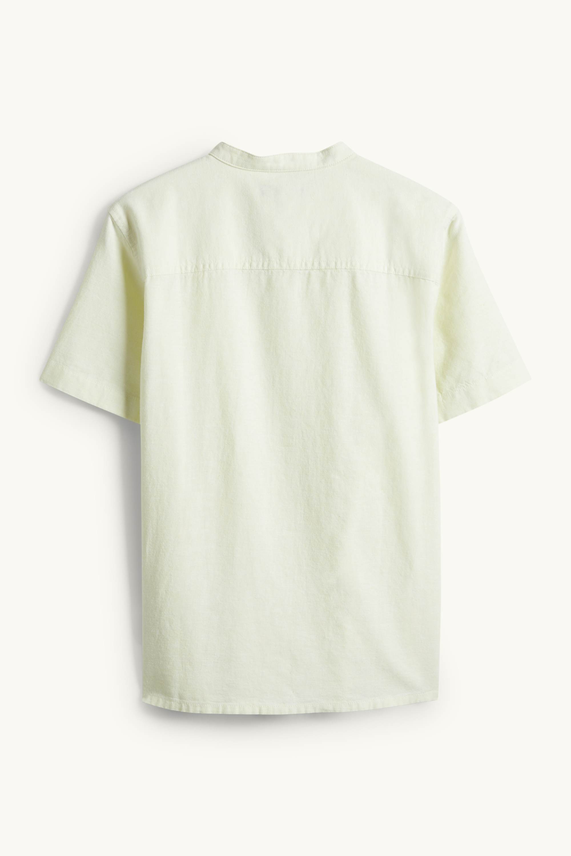 Shirt with linen content light yellow