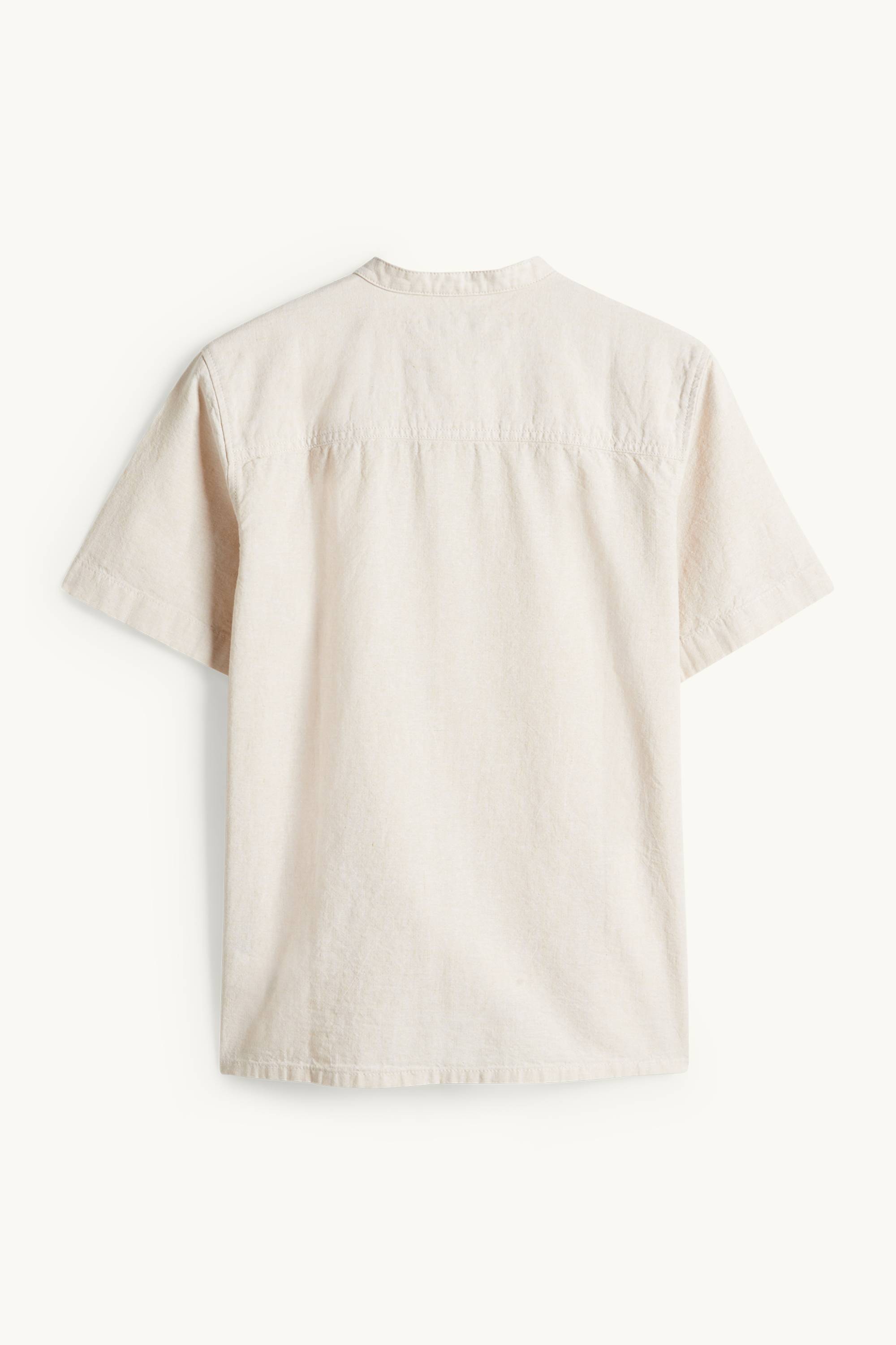 Shirt with linen content beige