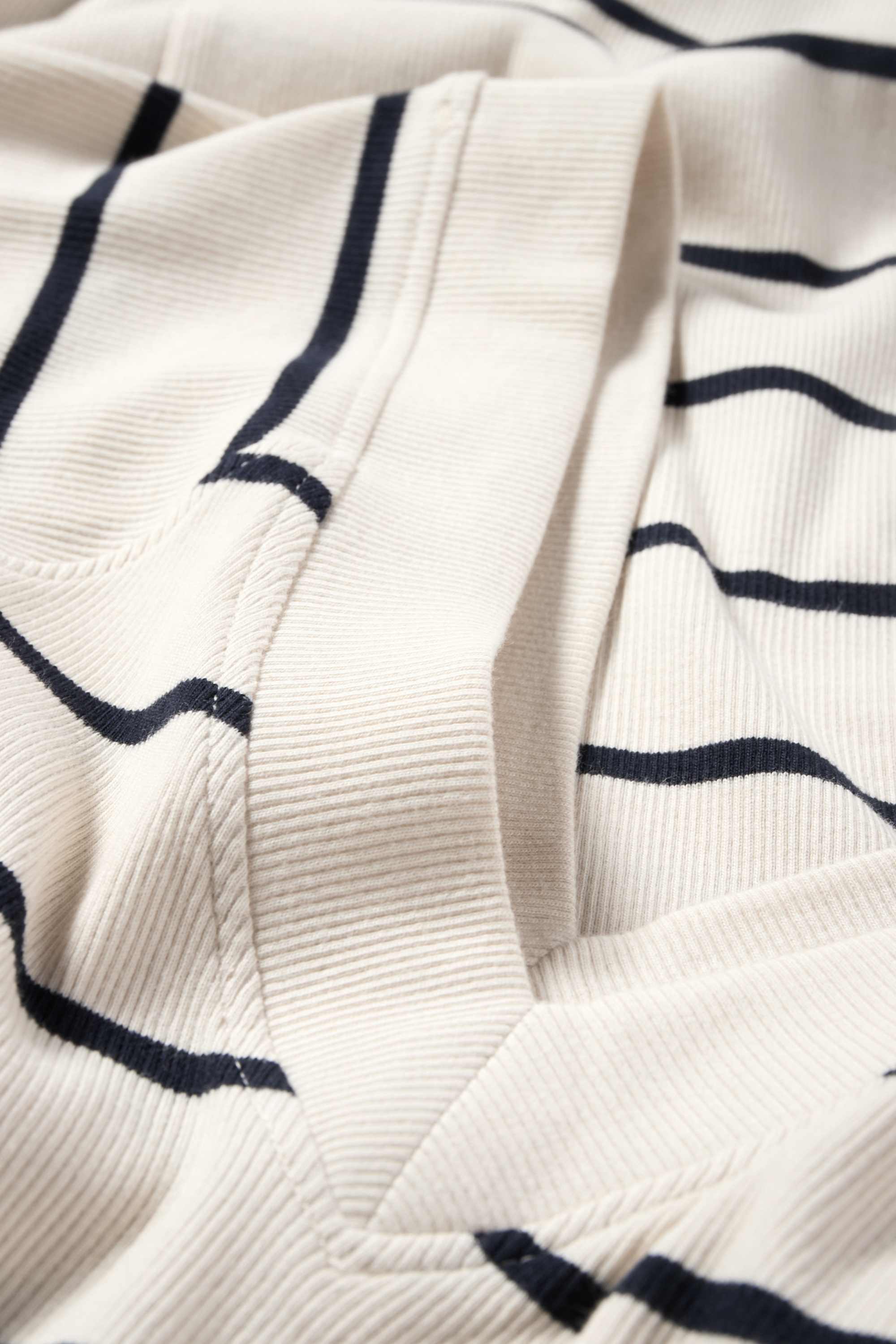 Bodycon dress - ribbed - striped beige