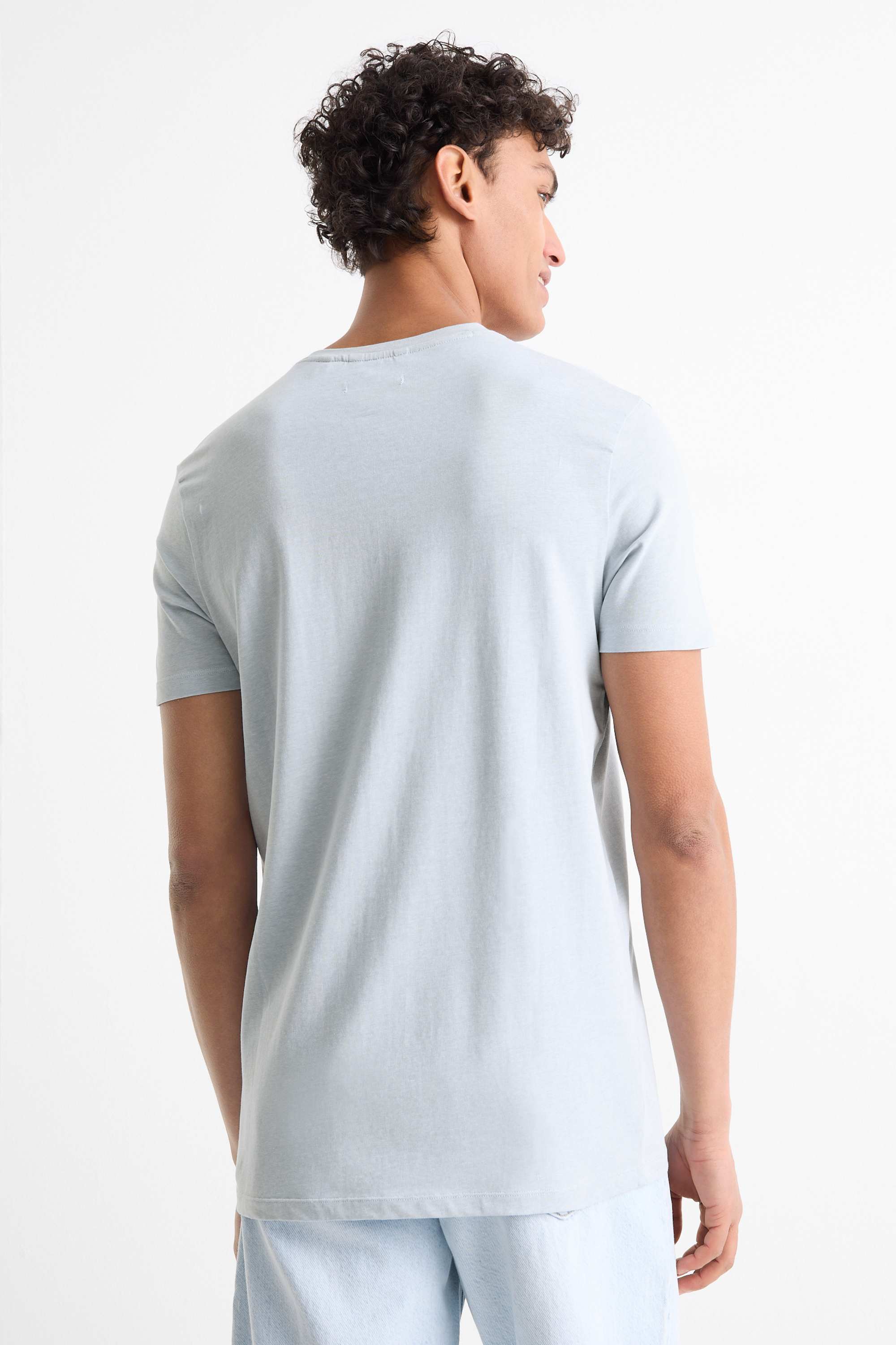 T-shirt - slim fit - Flex light blue