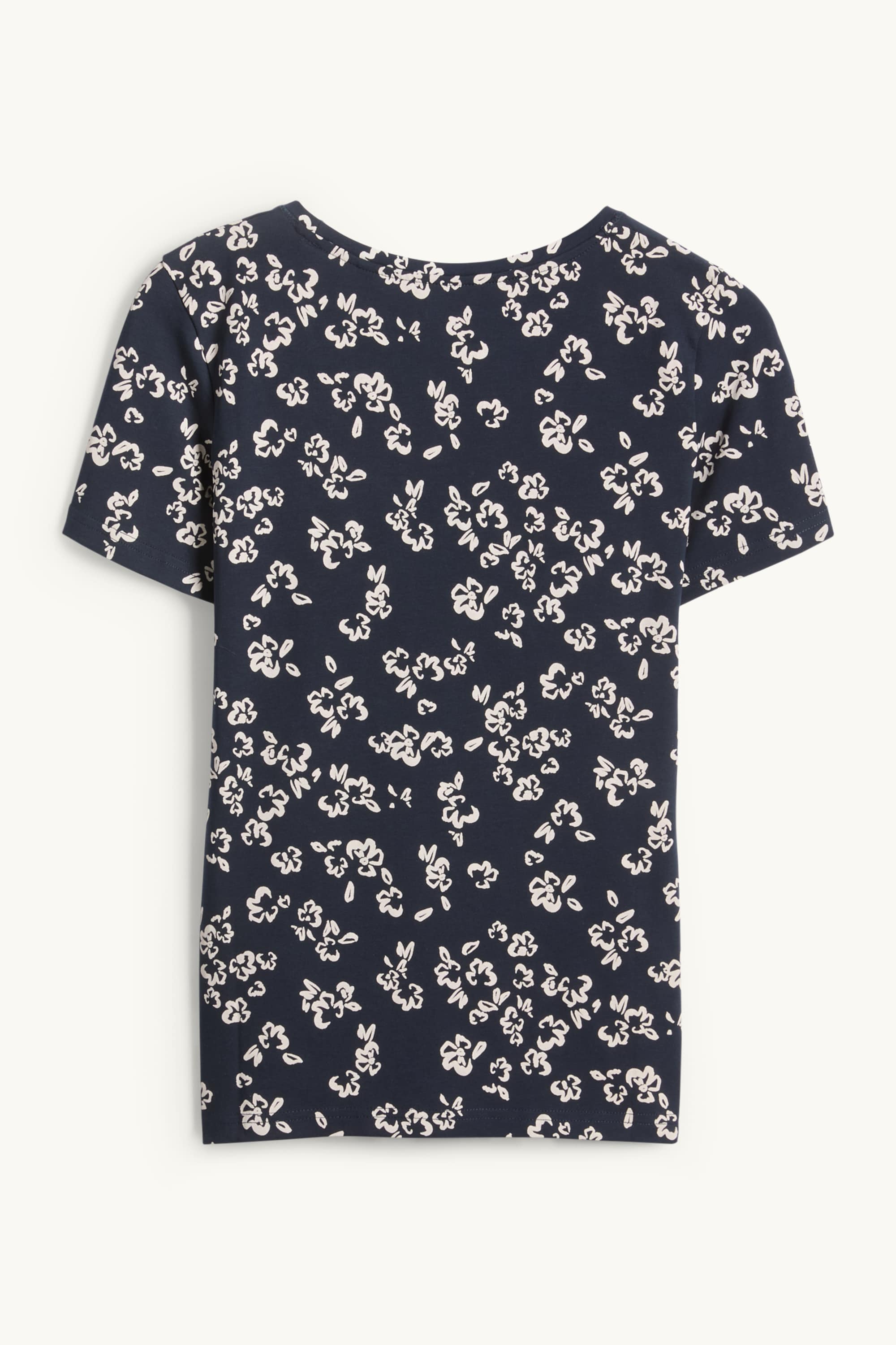 V-neck T-shirt - slim fit - floral dark blue