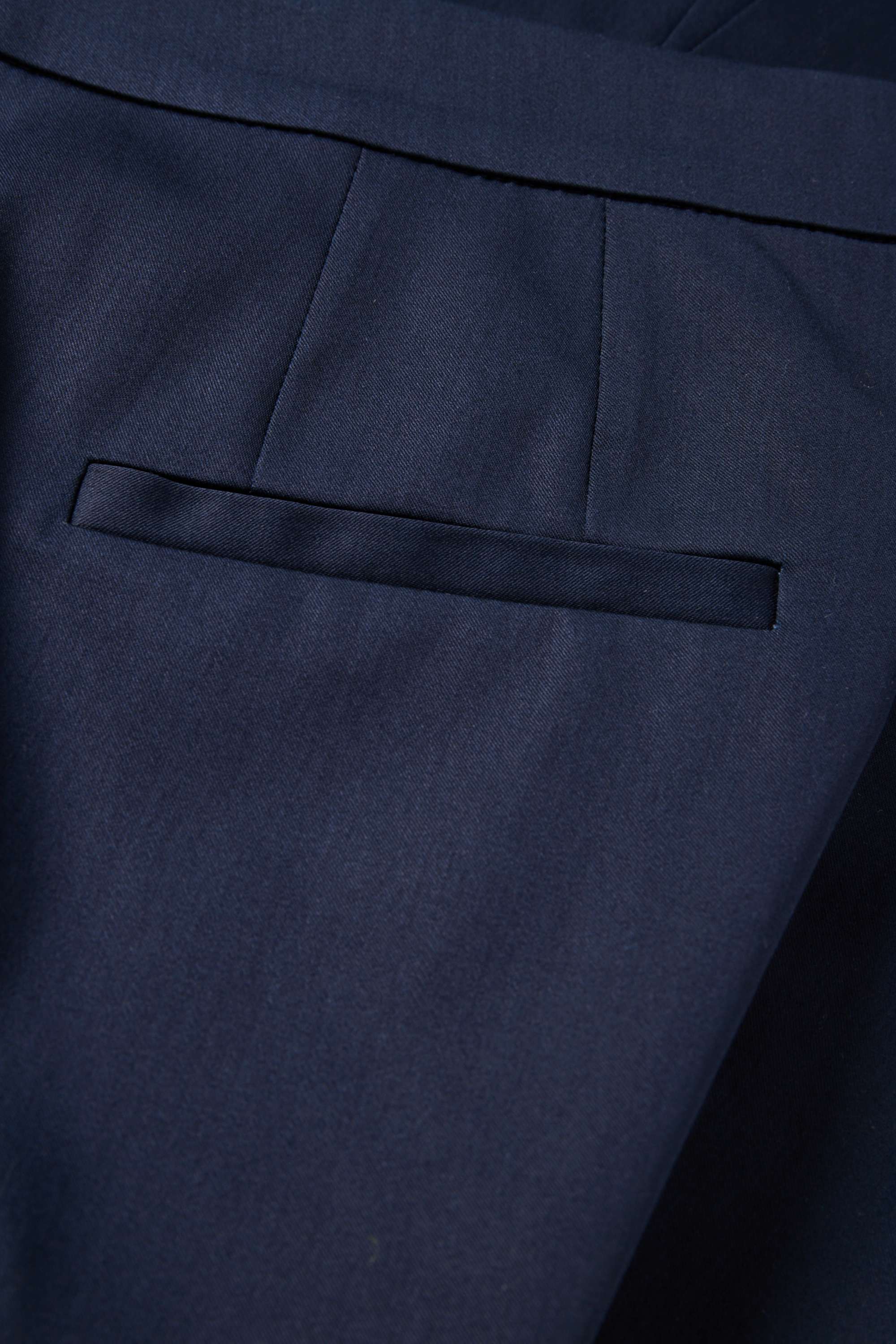 Cloth trousers - mid-rise waist - slim fit dark blue