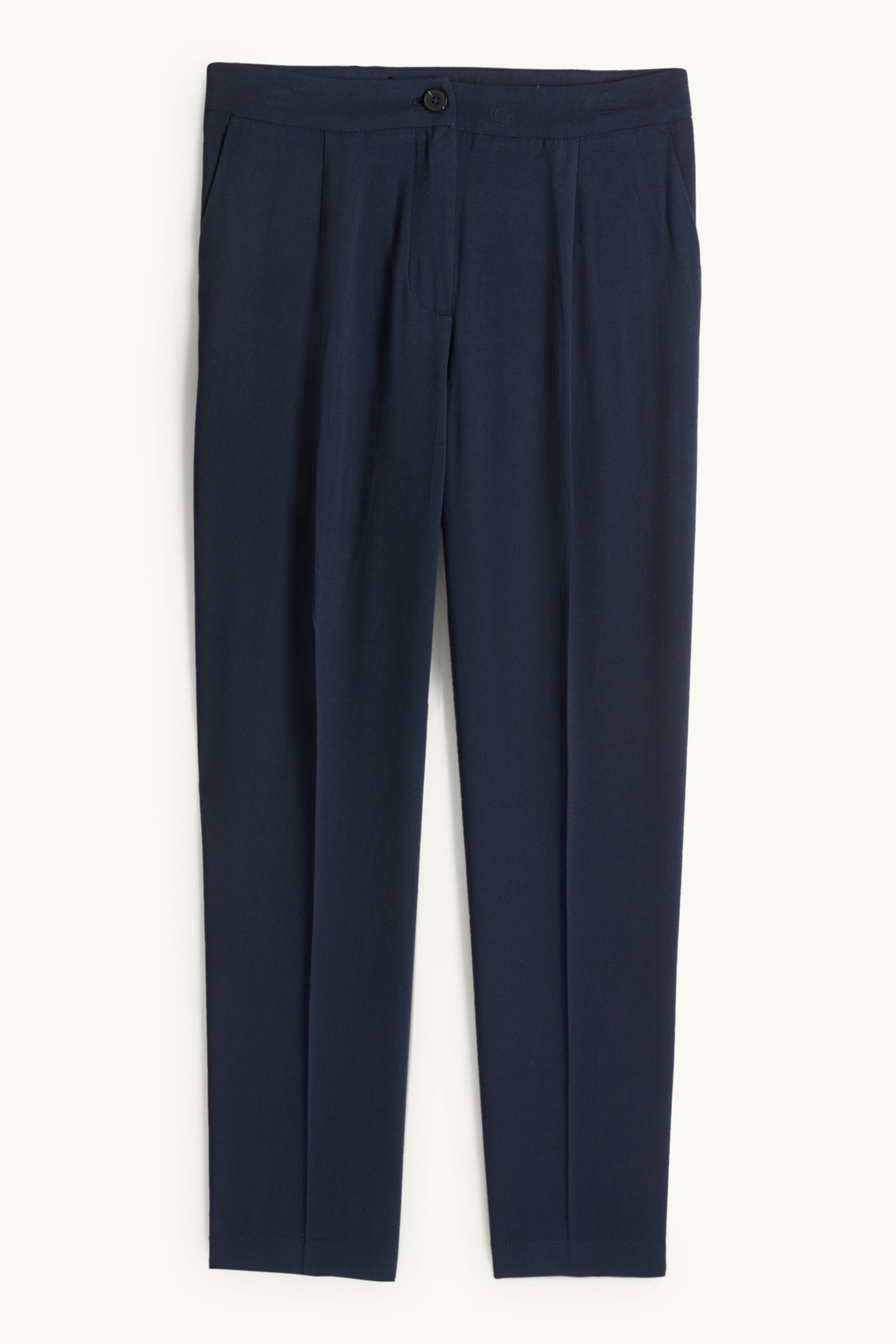 Cloth trousers - high waist - tapered fit dark blue