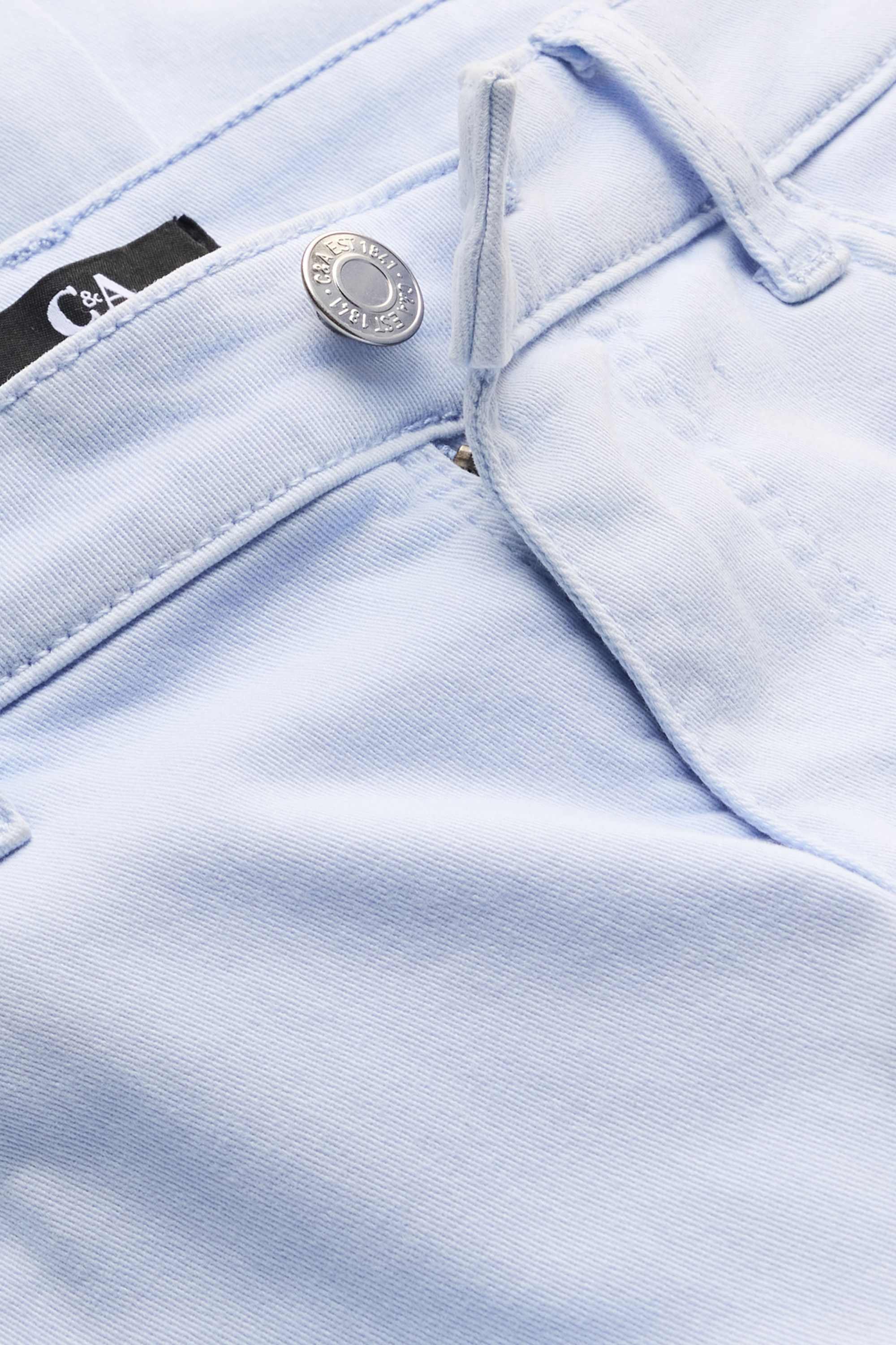 Cloth trousers - mid-rise waist - straight leg light blue