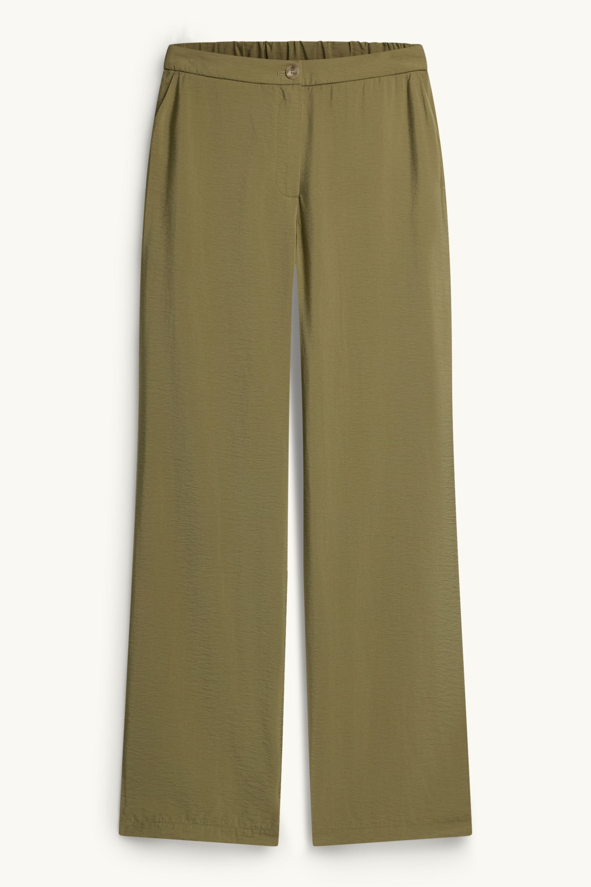 Cloth trousers - high waist - wide leg khaki