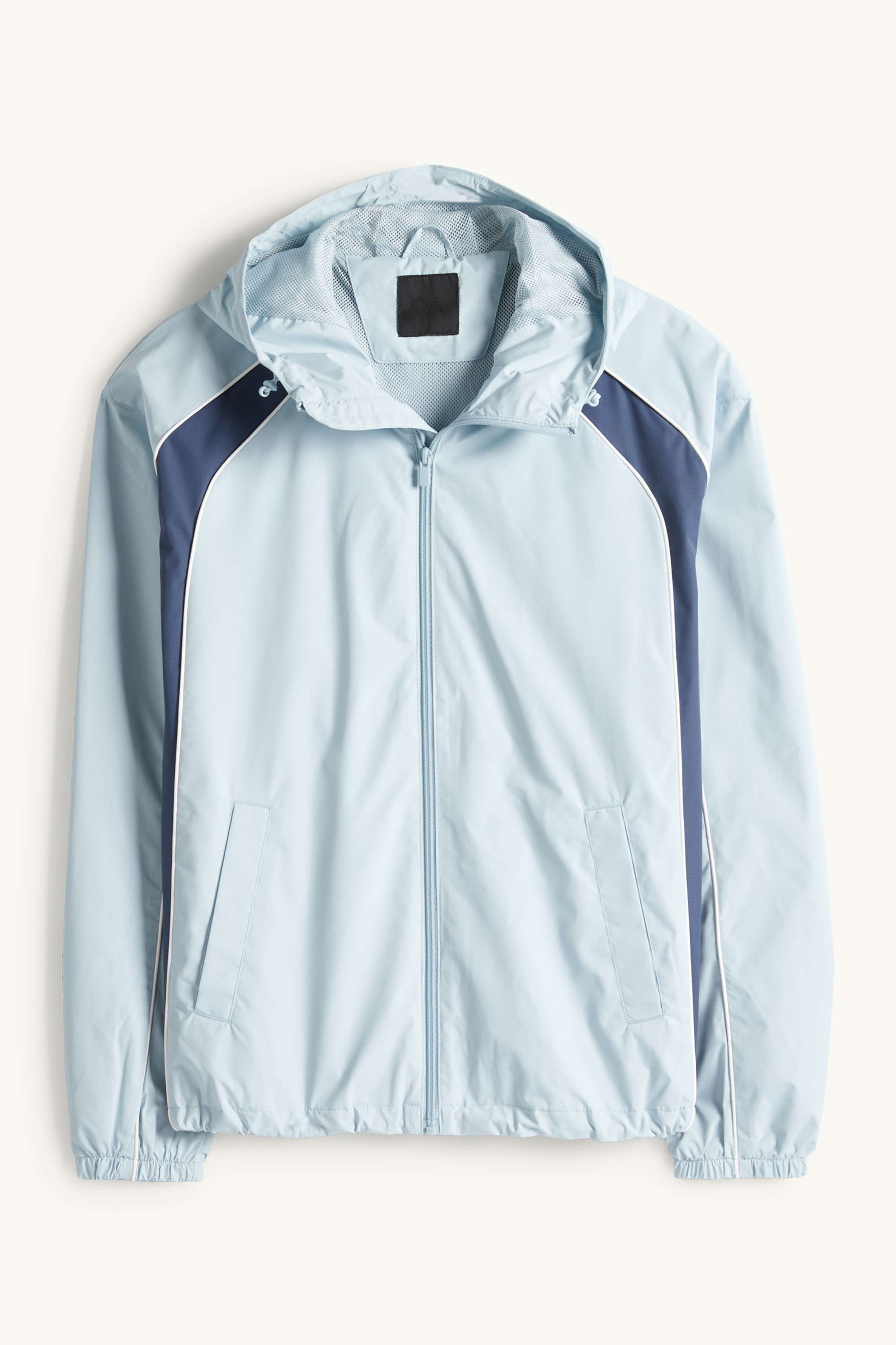Jacket with hood - water-repellent light blue