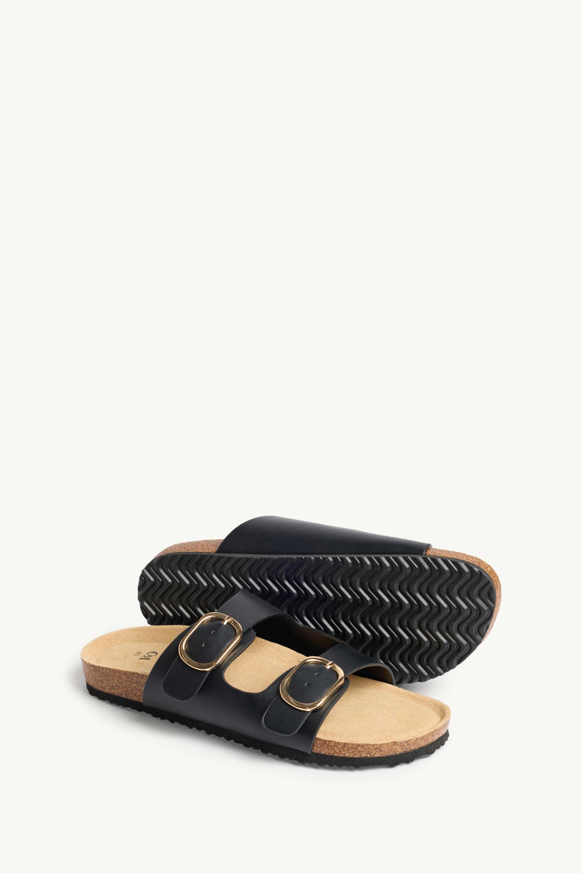 Sandals - faux leather black