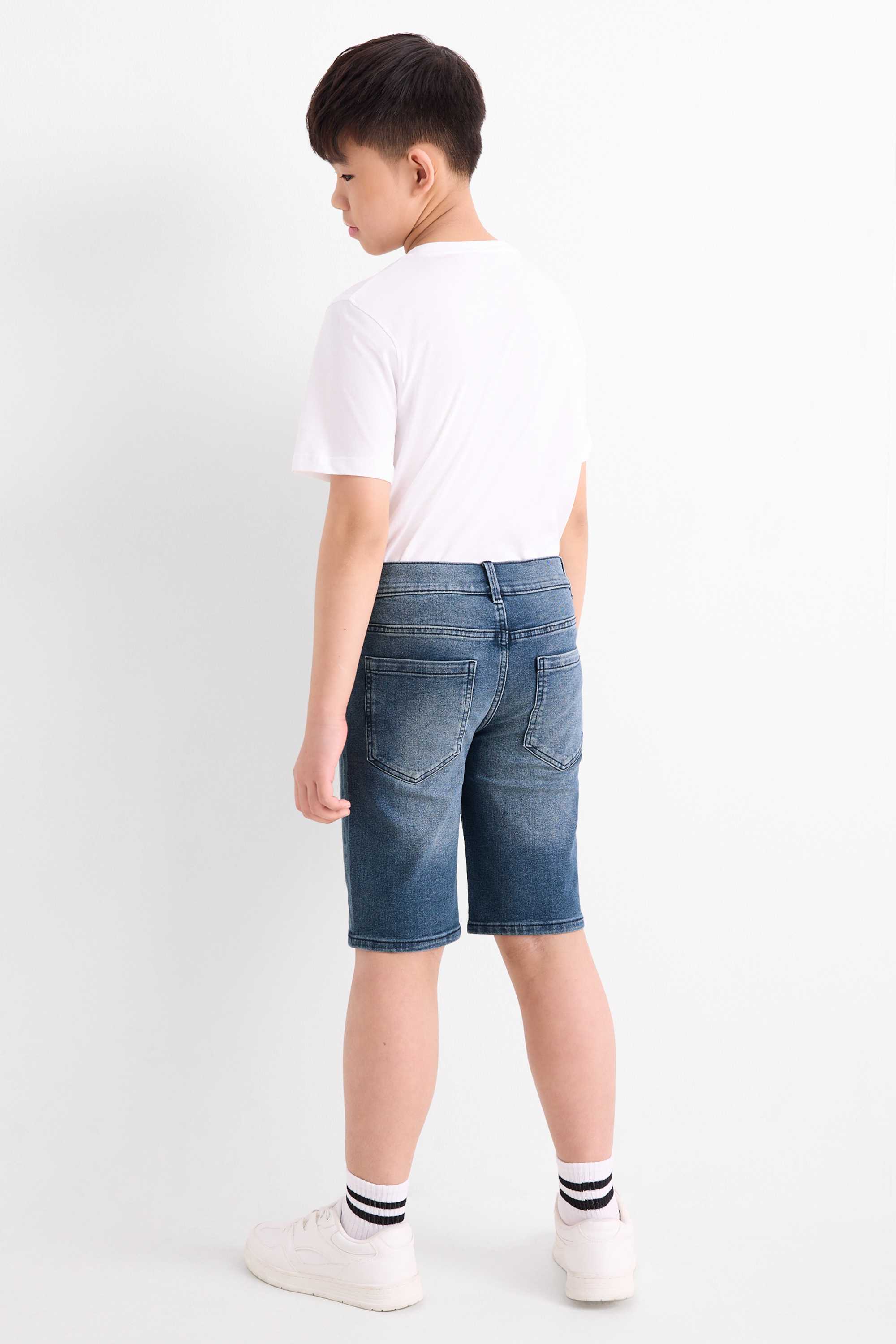 Multipack of 2 - denim Bermuda shorts blue / black