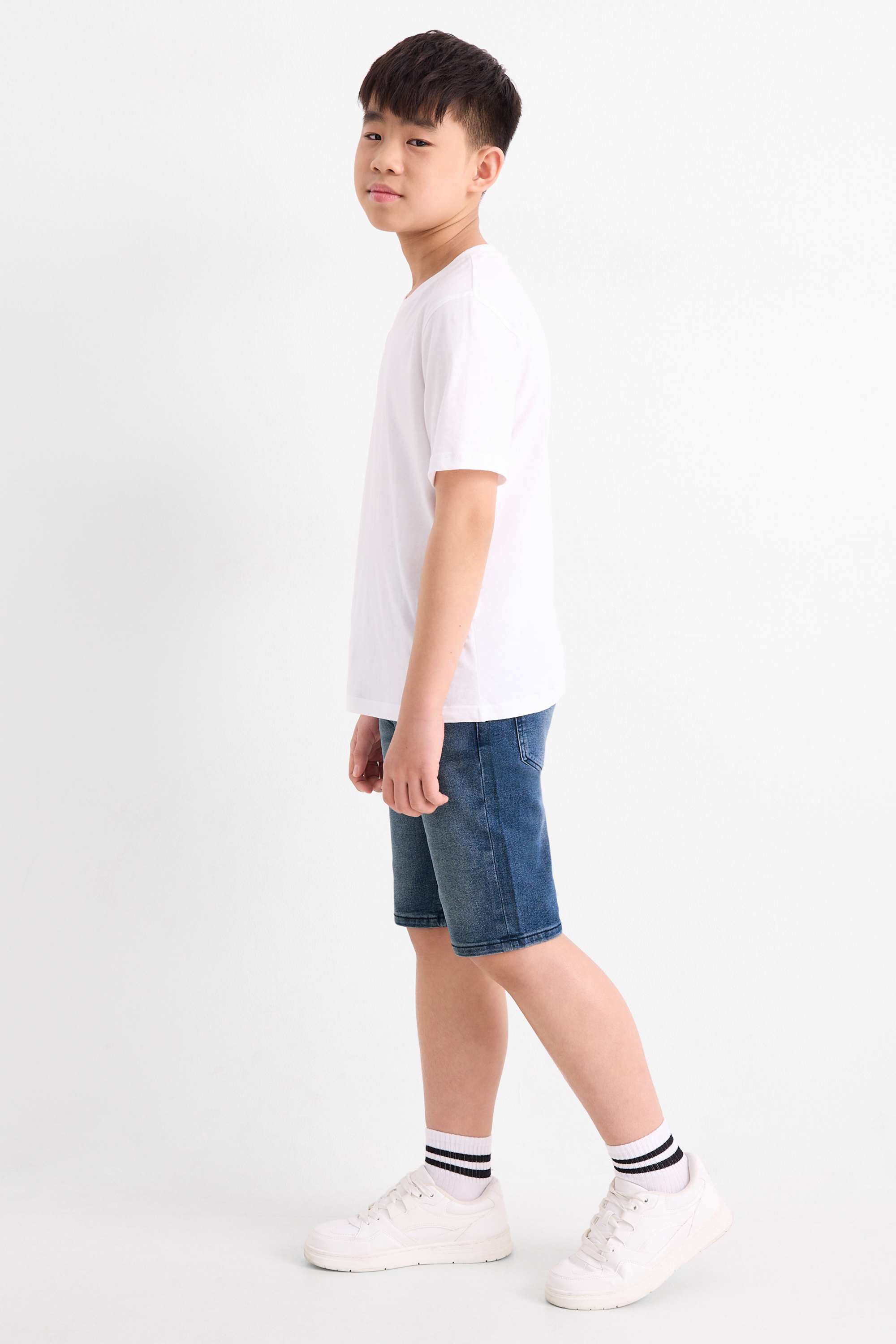 Multipack of 2 - denim Bermuda shorts blue / black
