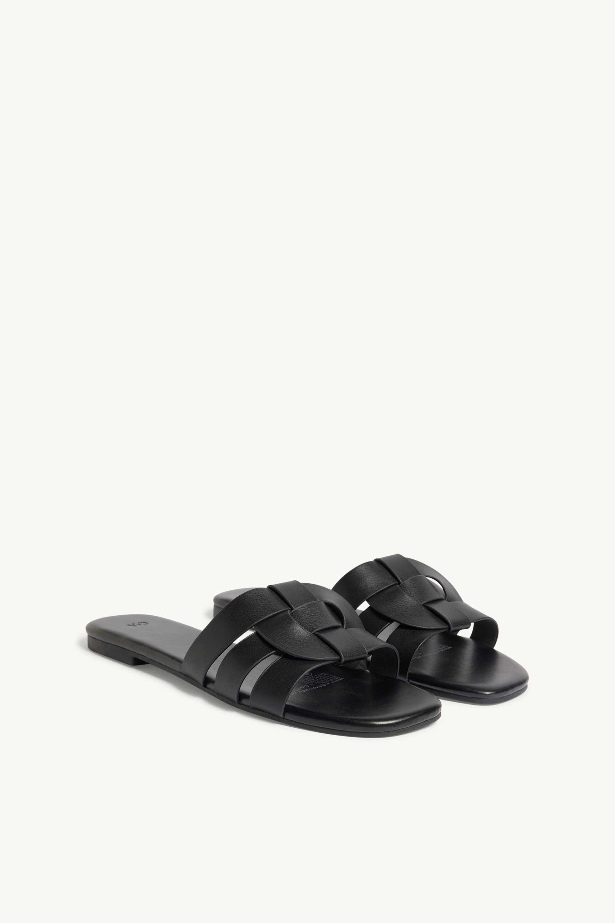 Sandals - faux leather black