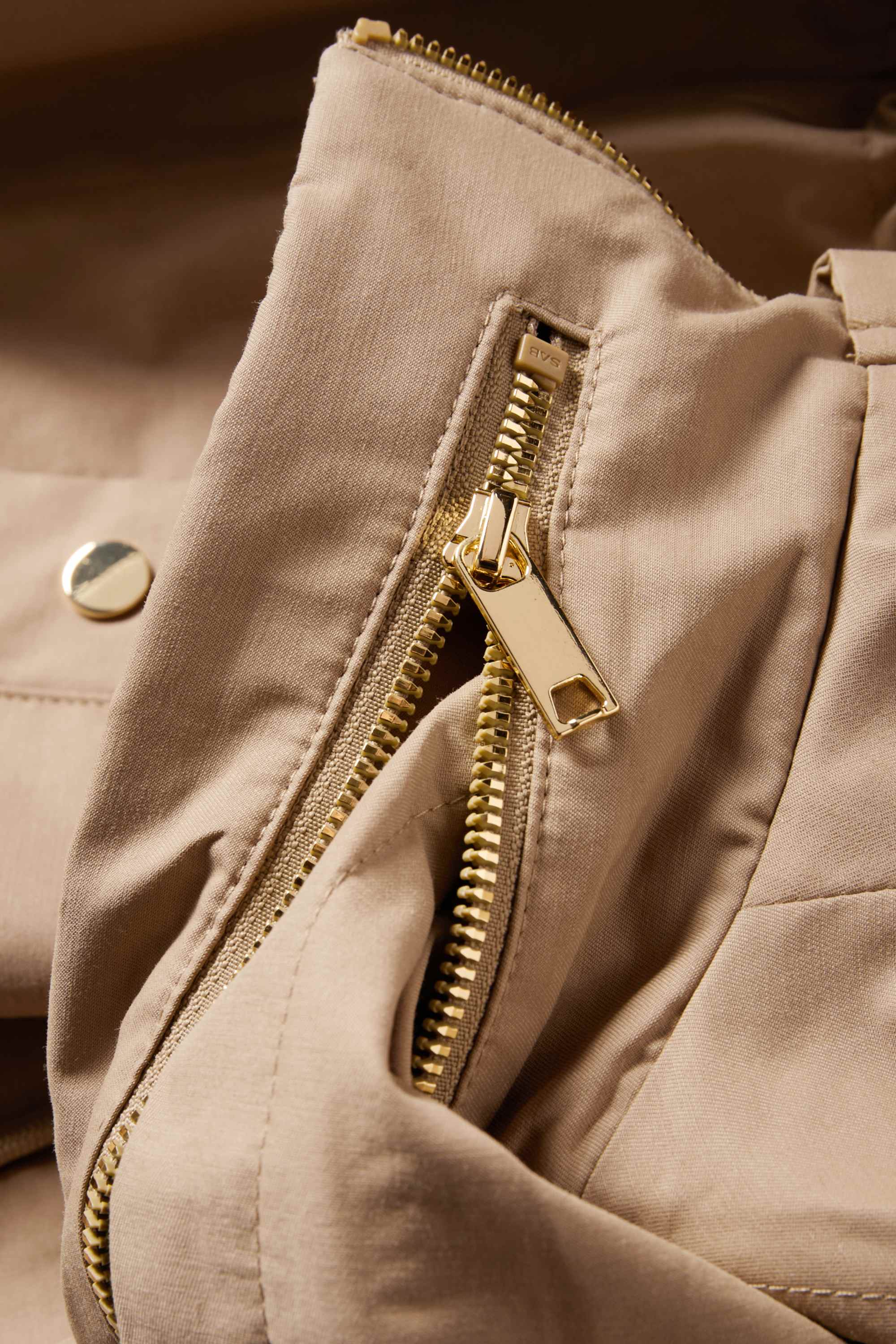 Parka with hood - water-repellent khaki