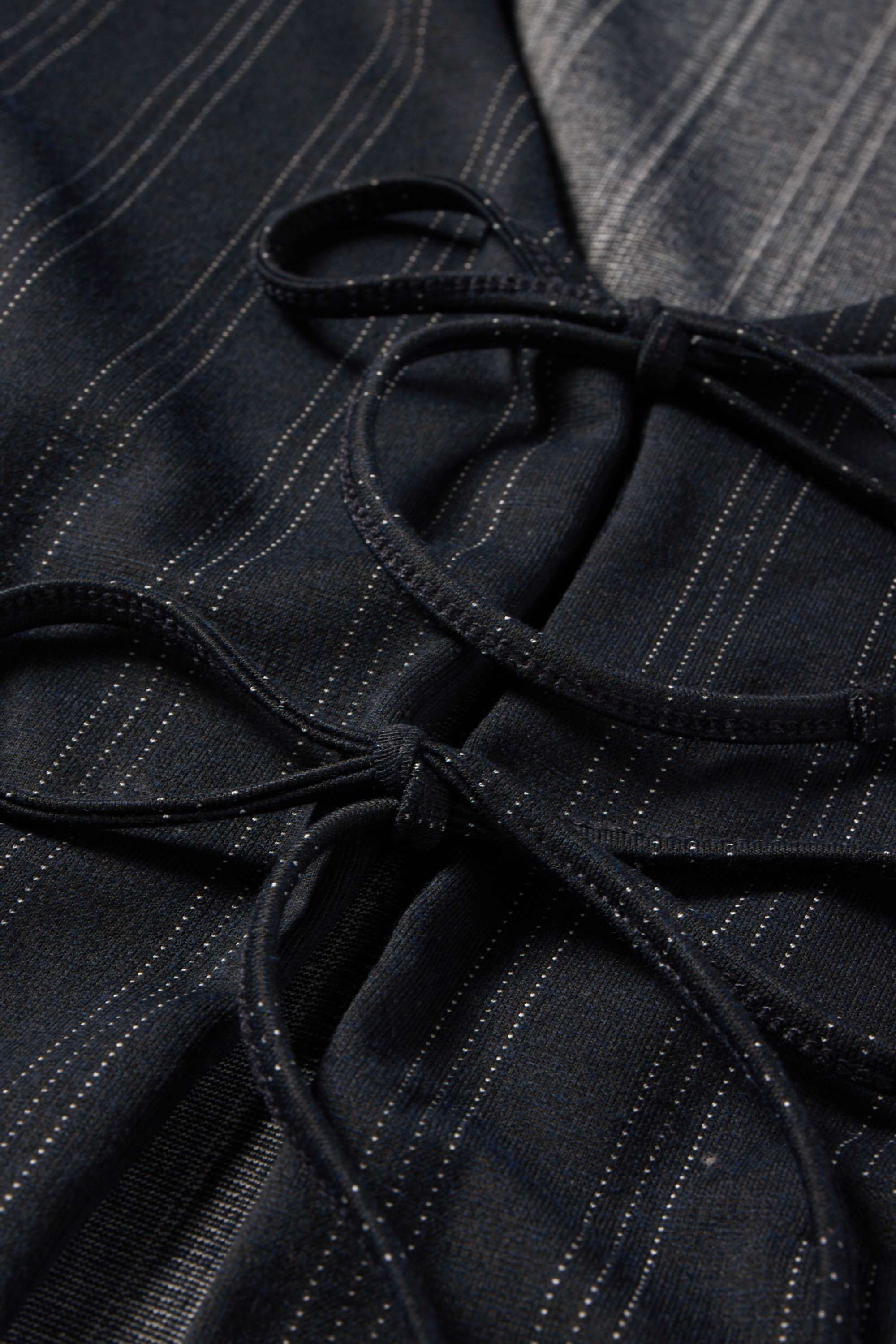 Waistcoat - fitted - pinstripes dark blue