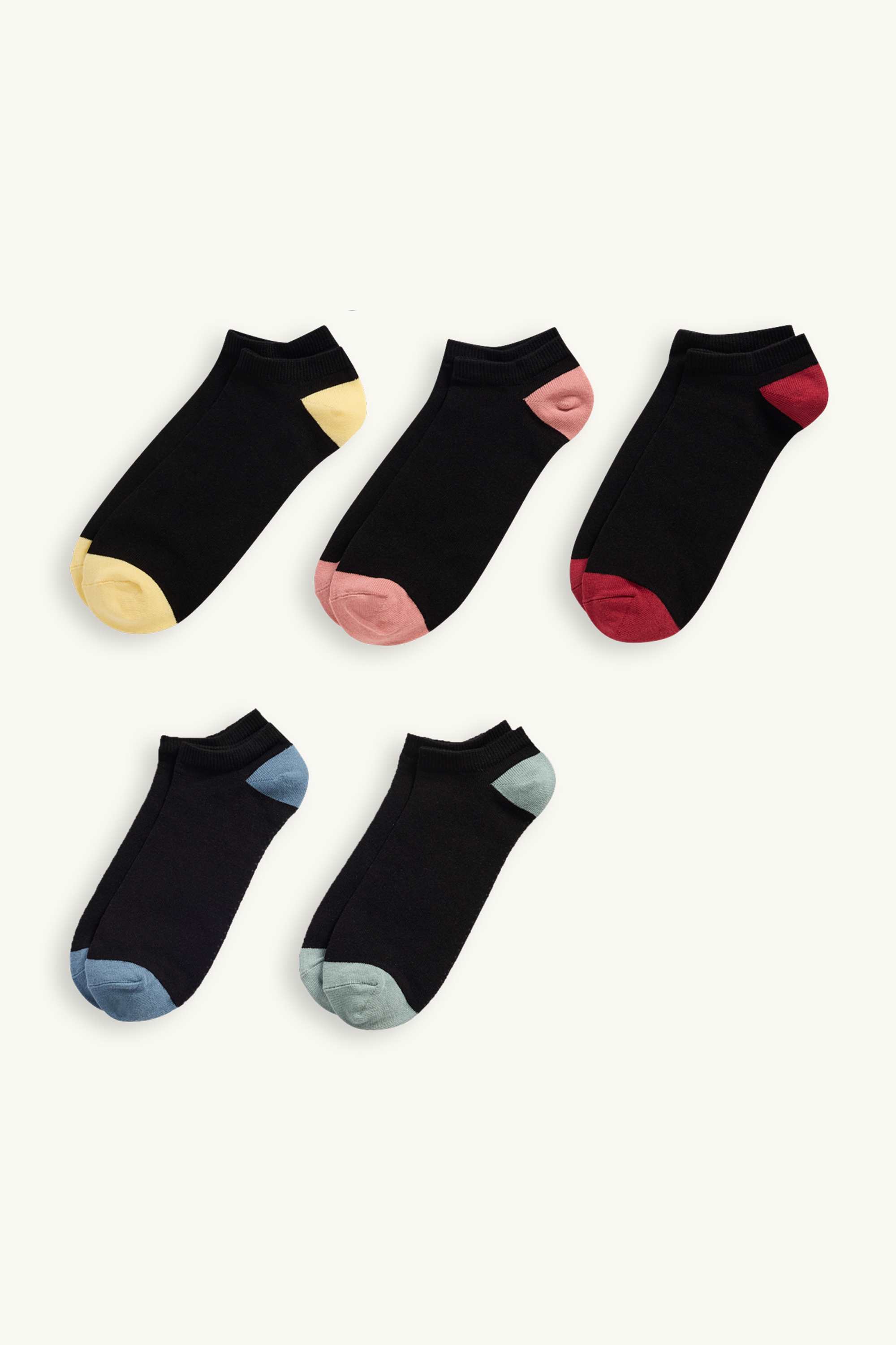 Multipack of 5 - trainer socks black