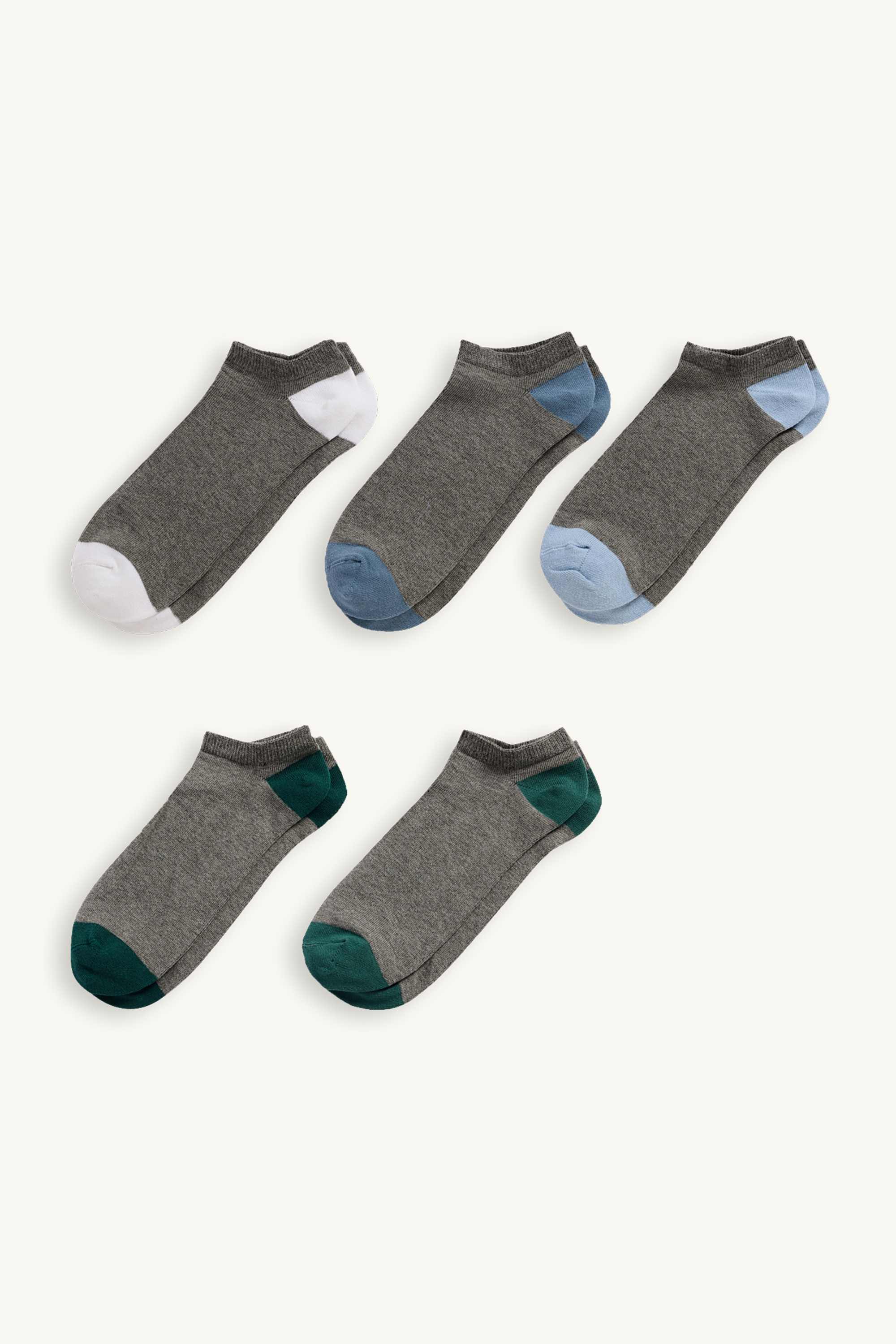 Multipack of 5 - trainer socks dark gray