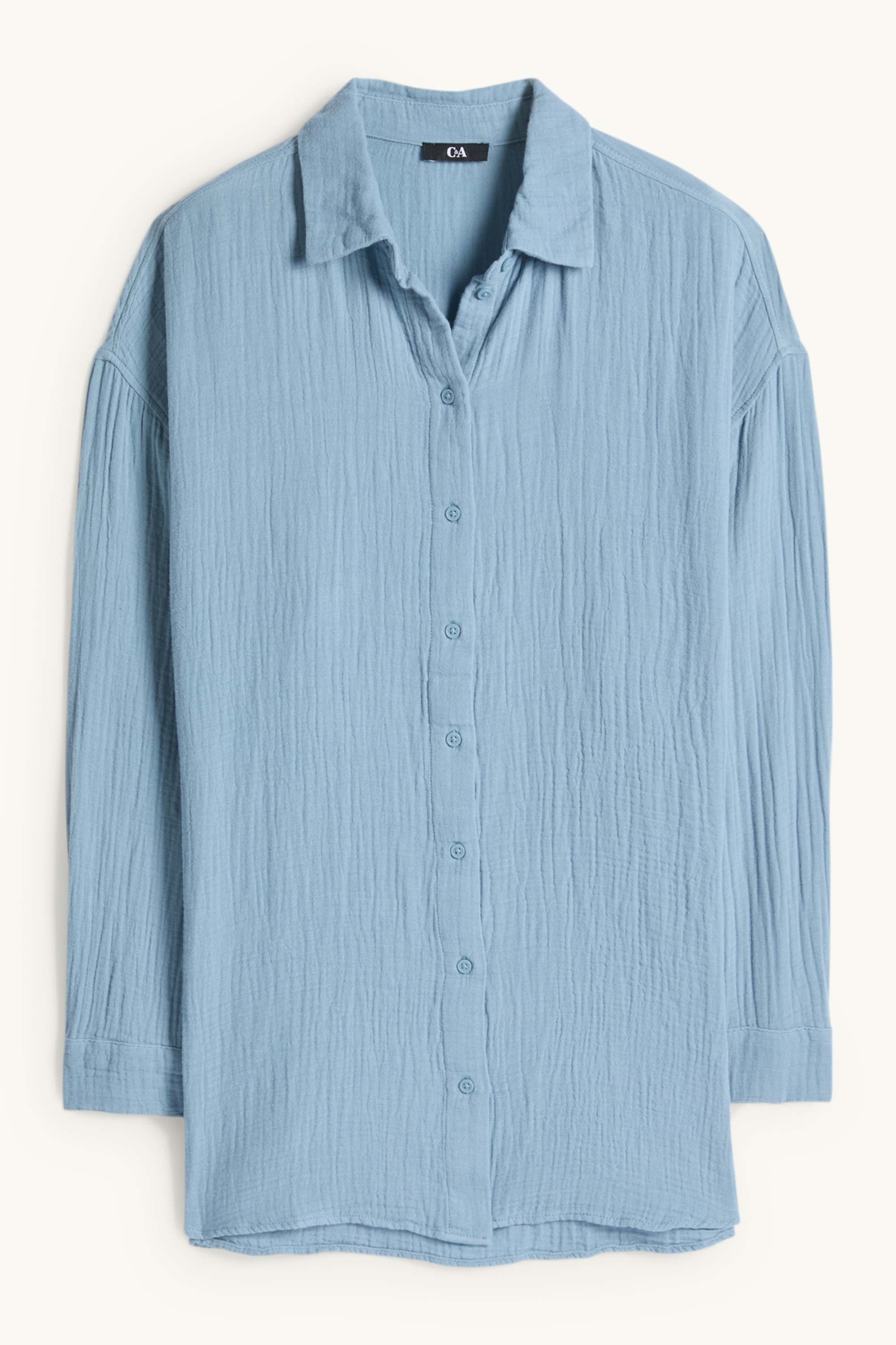 Cheesecloth blouse blue