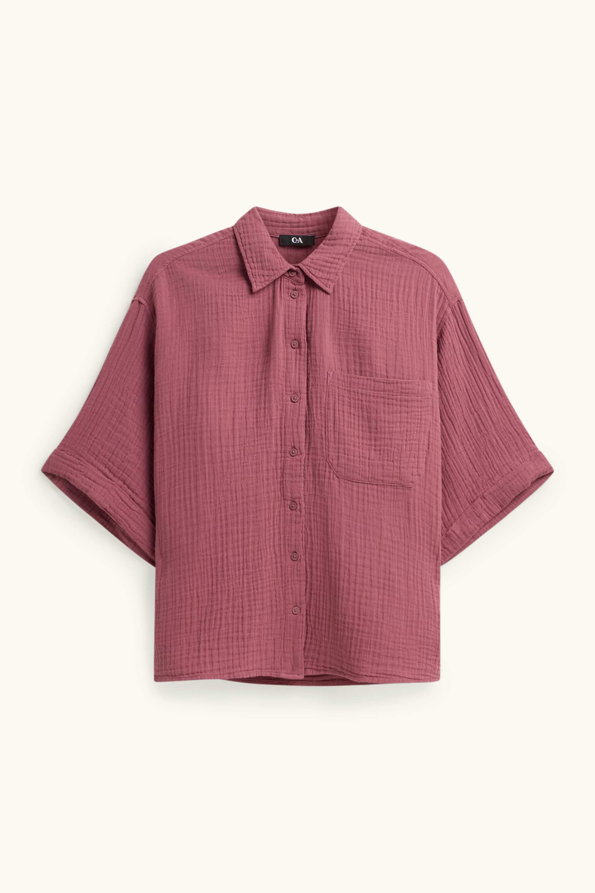 Cheesecloth blouse red