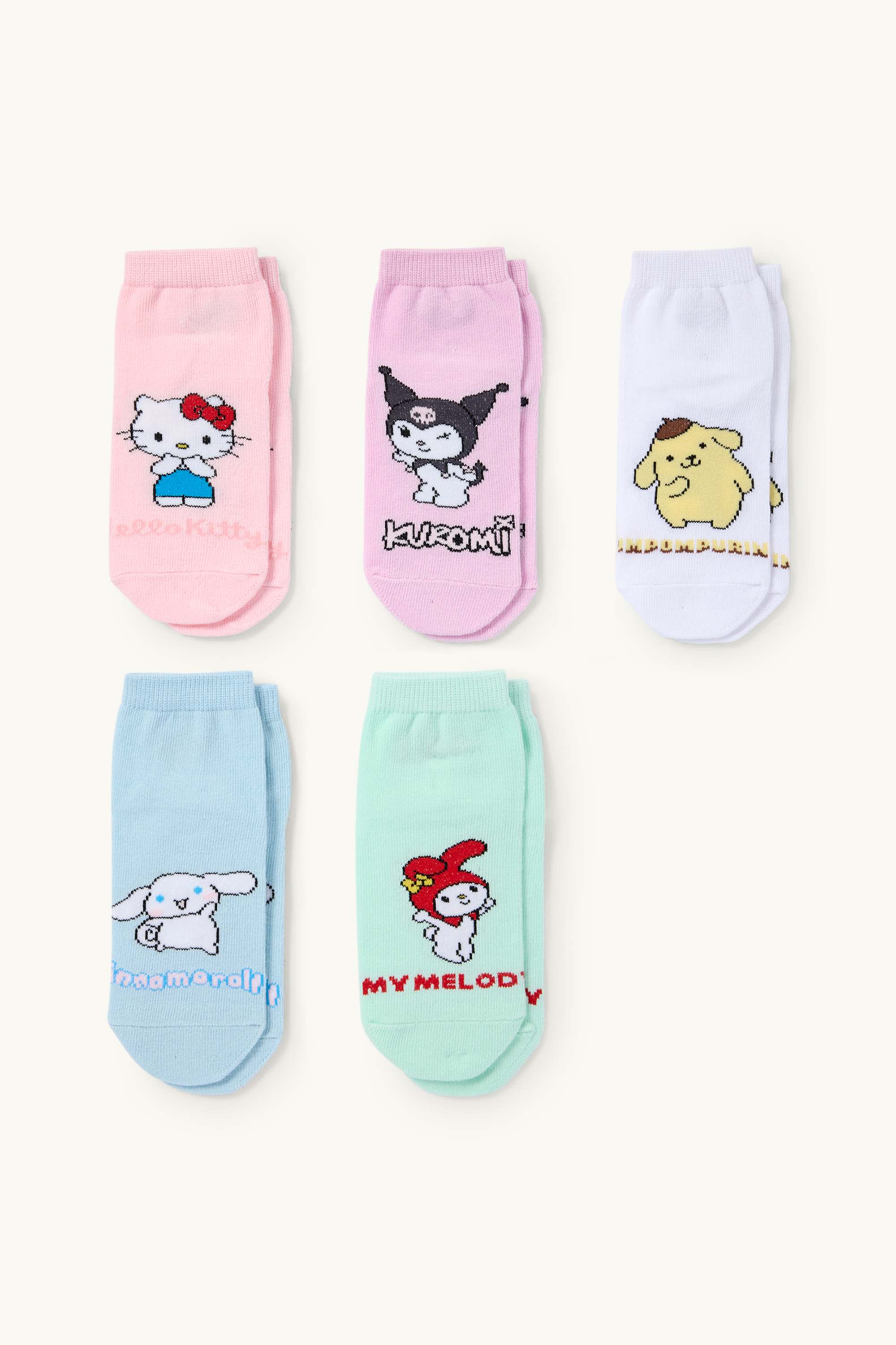 Multipack of 5 - Hello Kitty and Friends - socks with motif multicoloured