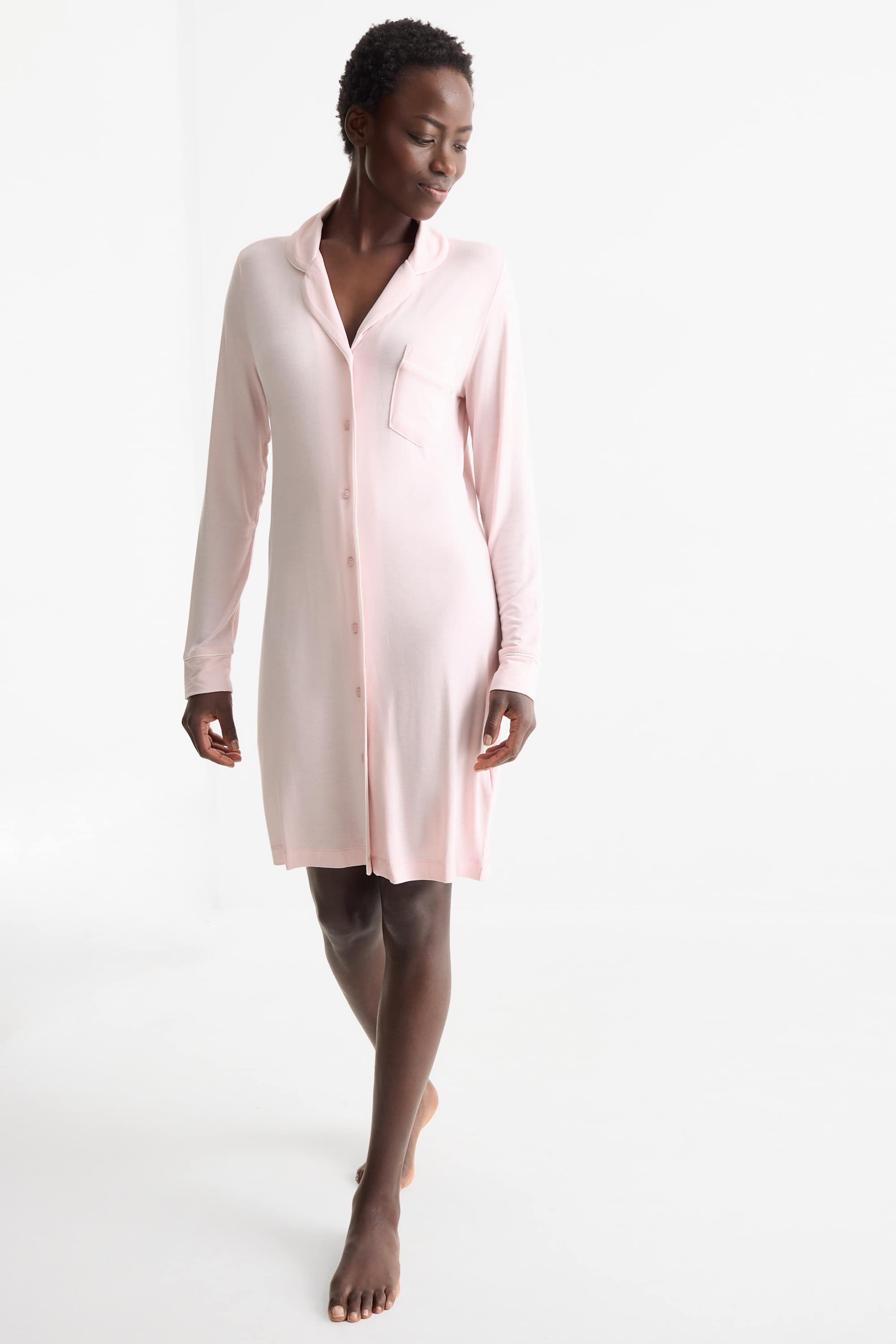 Viscose nightdress rose