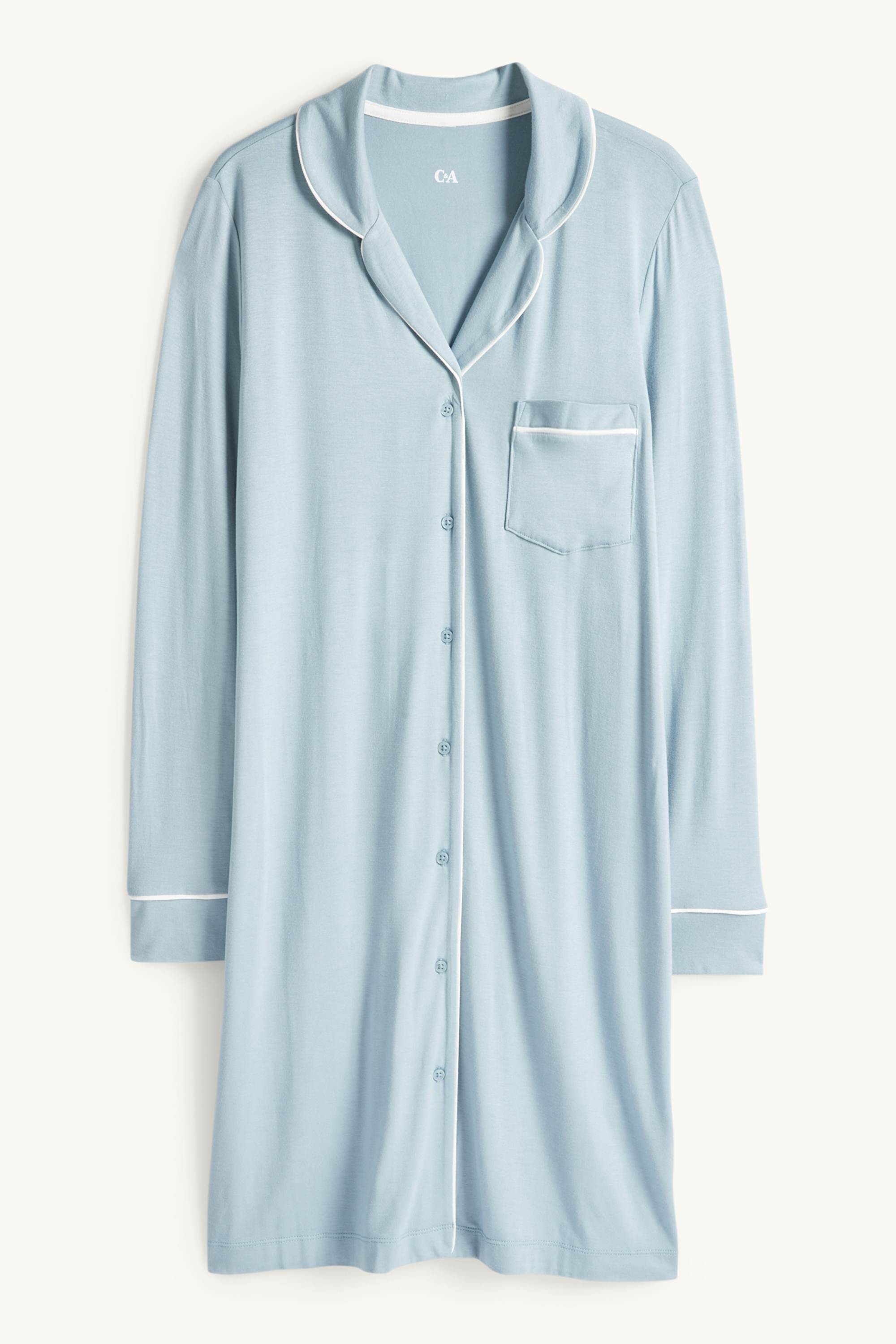 Viscose nightdress light blue
